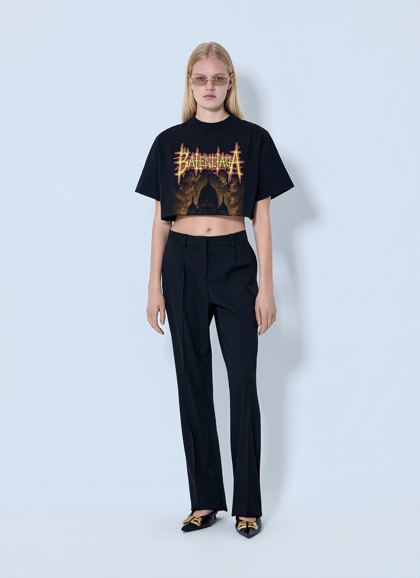 Balenciaga Women Cropped T-Shirt BALENCIAGA