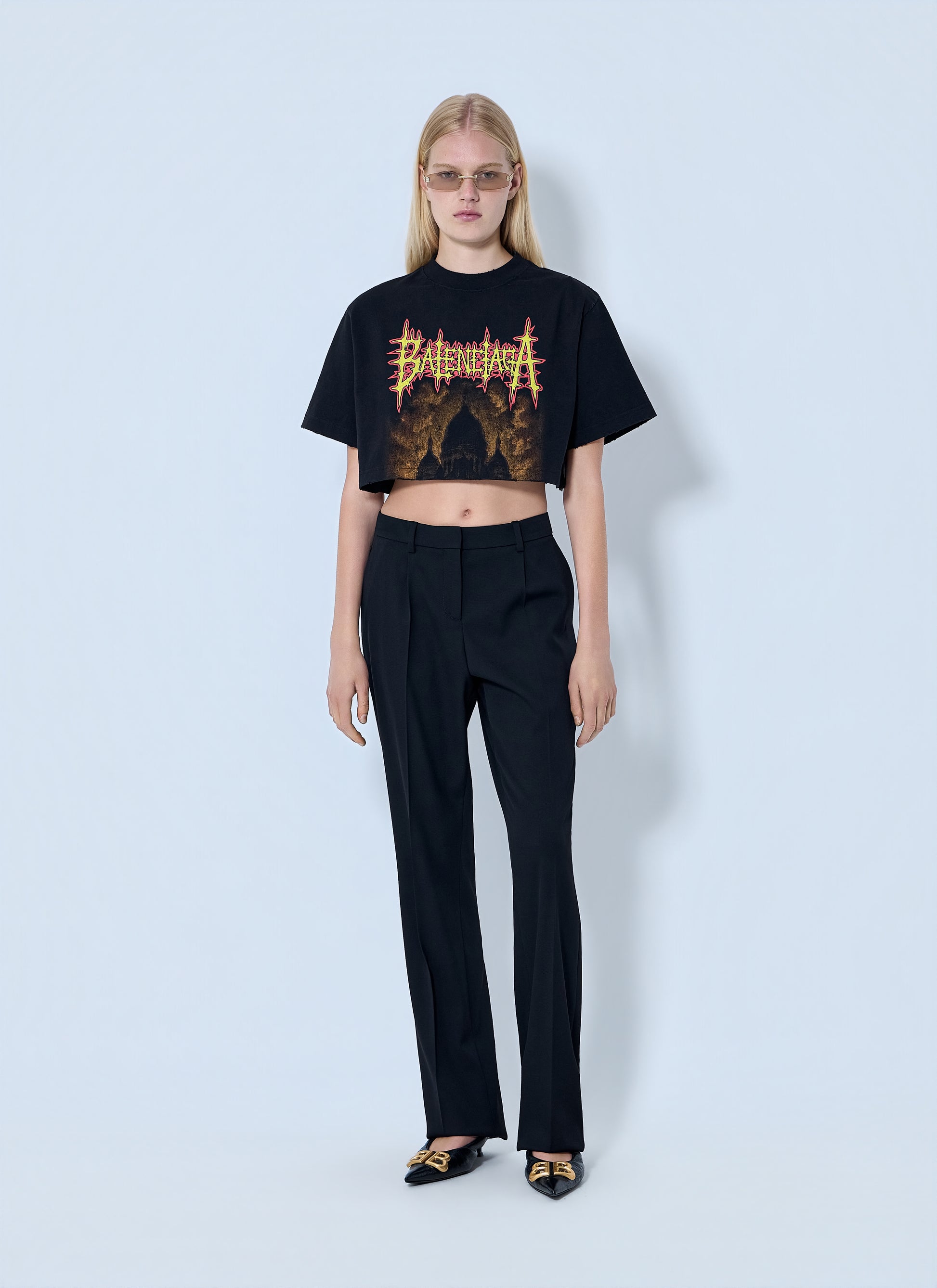 Balenciaga Women Cropped T-Shirt BALENCIAGA