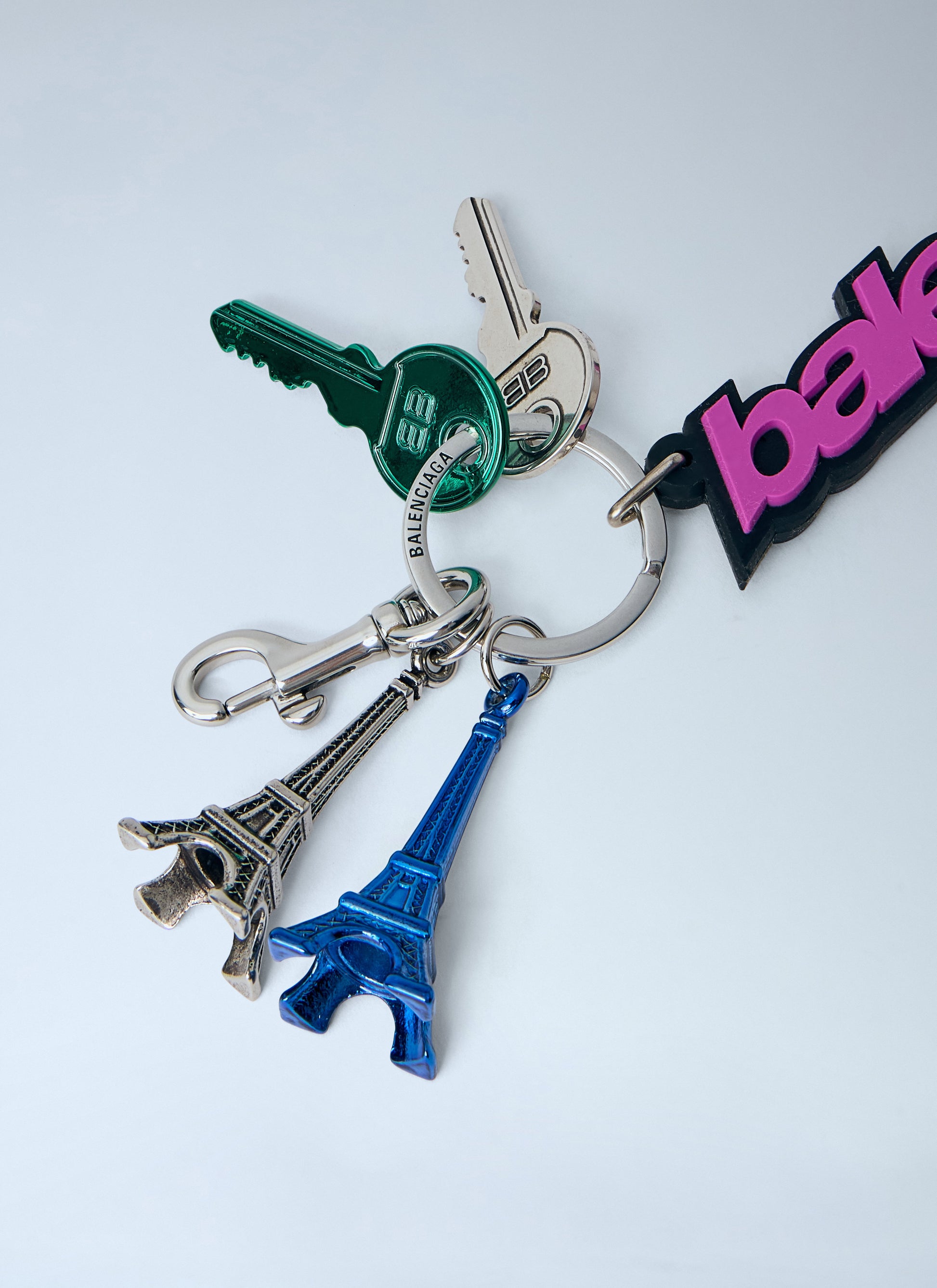 Balenciaga Women Biker Logo Keychain BALENCIAGA