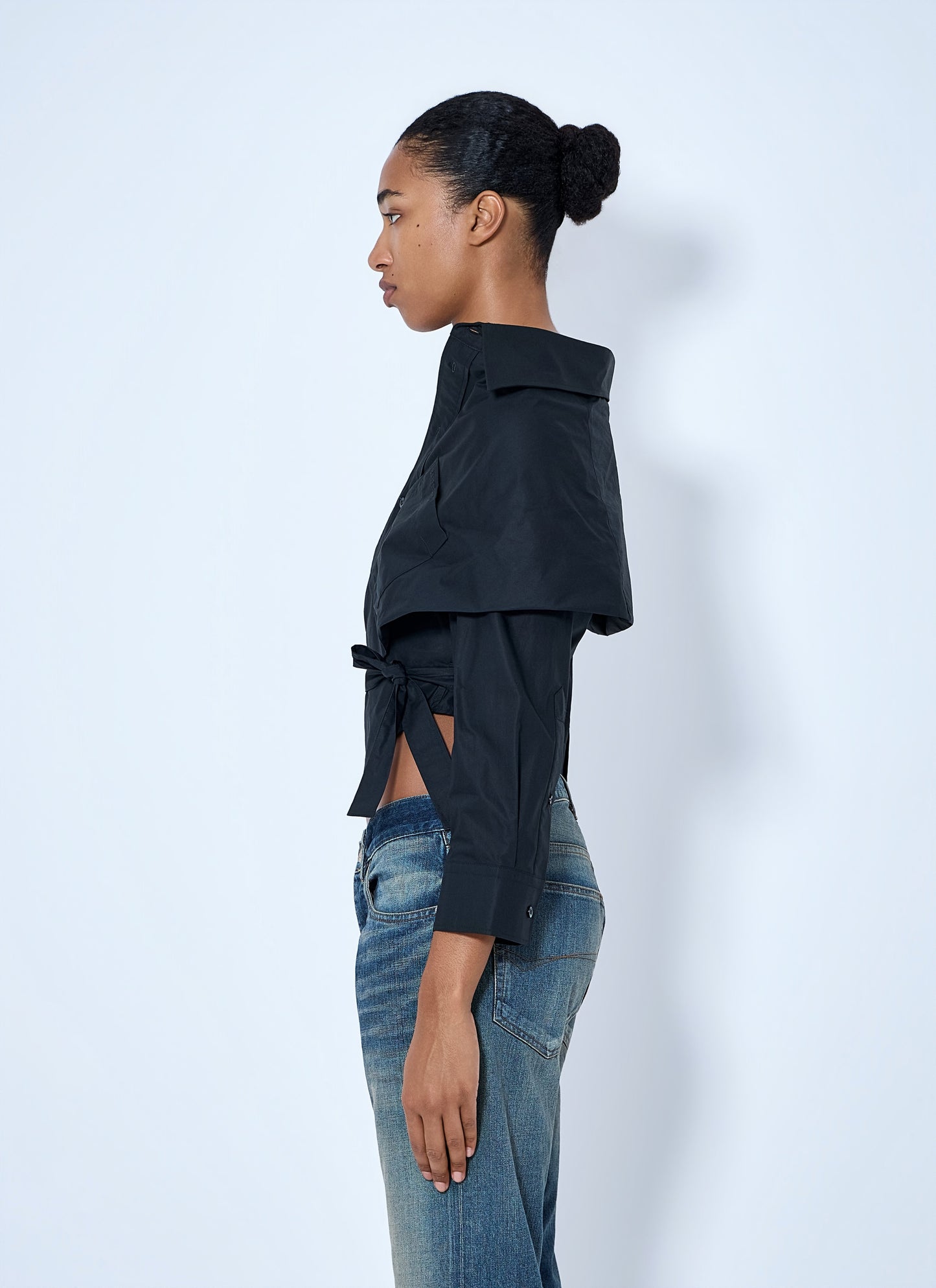 Balenciaga Women Off-Shoulder Wrap Shirt BALENCIAGA