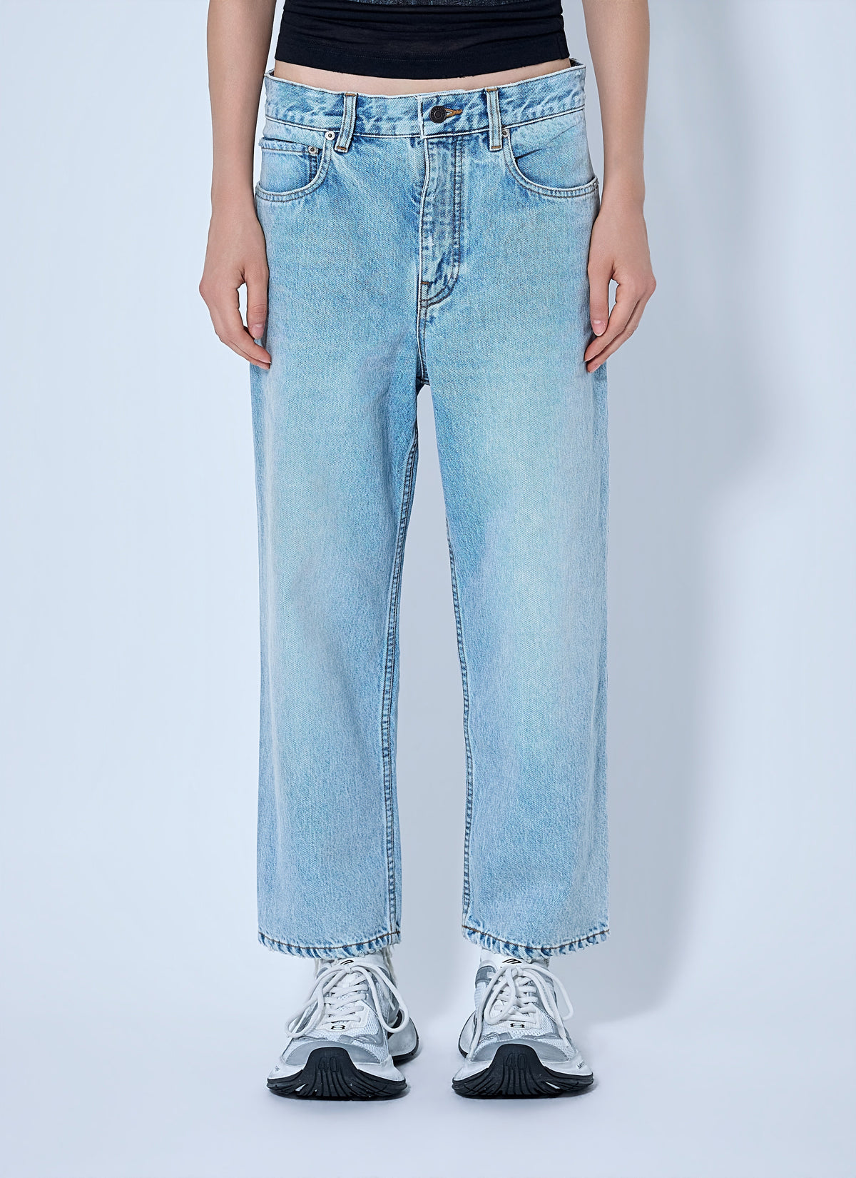 Balenciaga Women Straight-Leg Denim Jeans BALENCIAGA