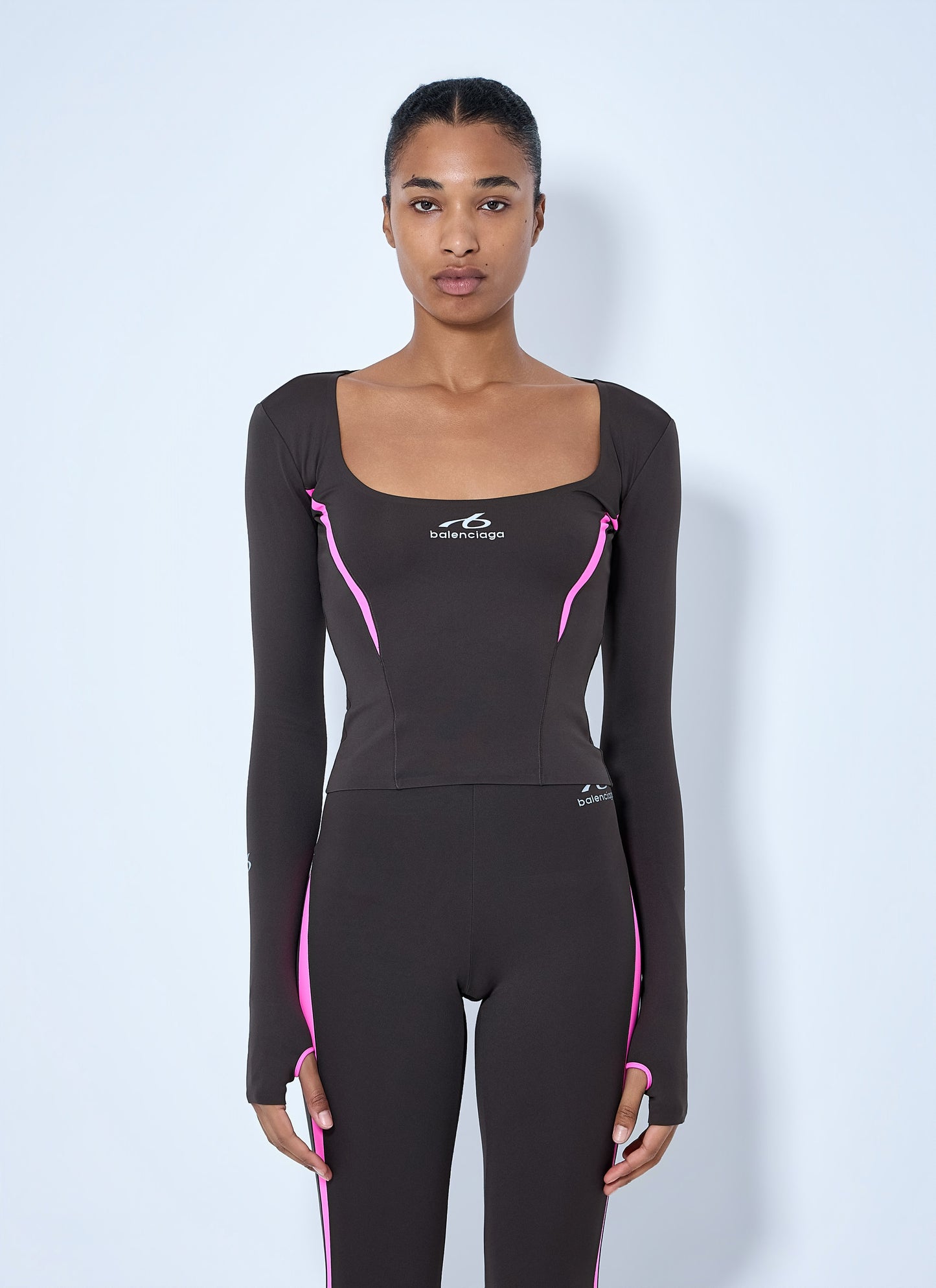 Balenciaga Women Long Sleeve Fitted Top BALENCIAGA