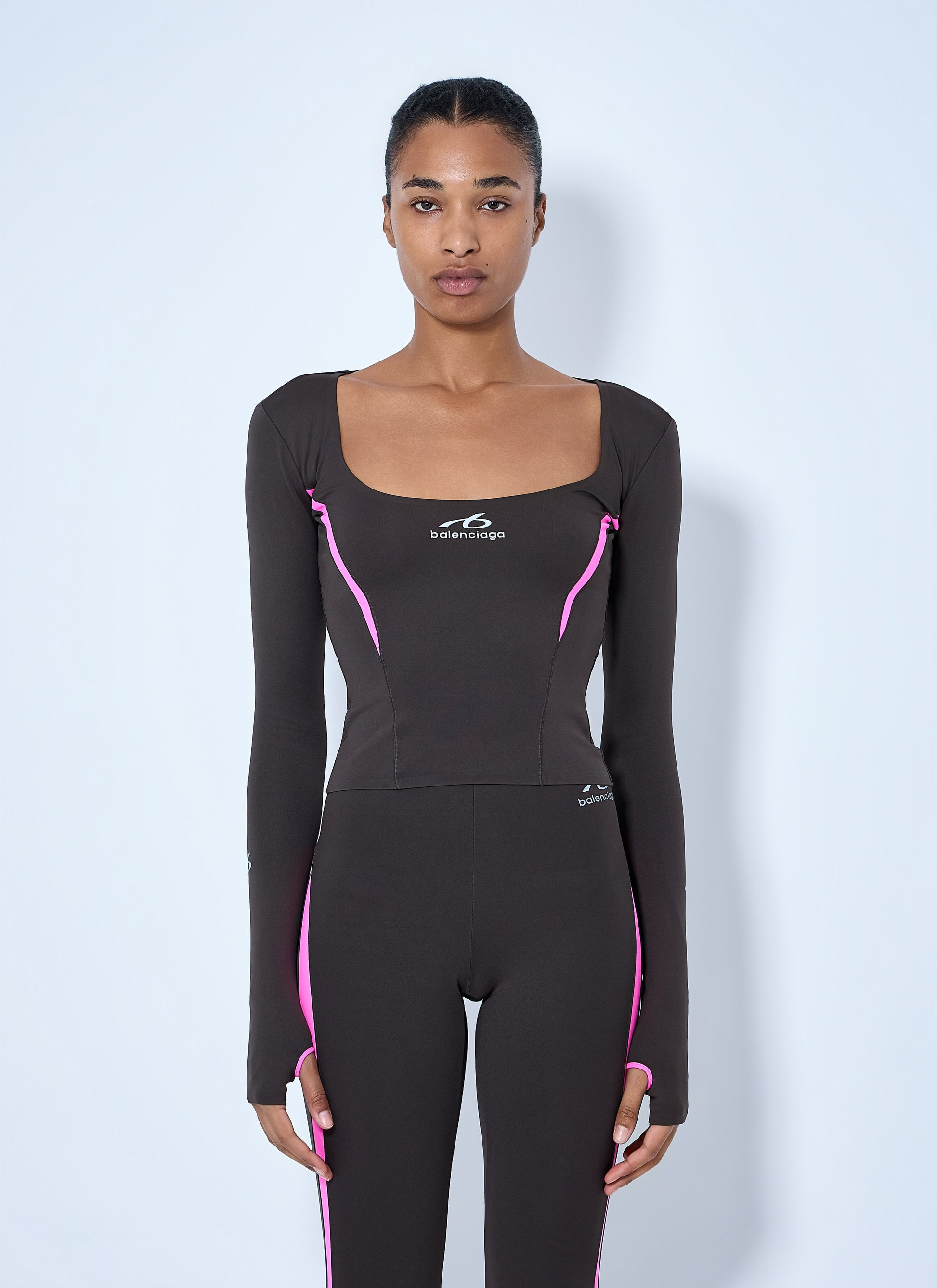 Balenciaga Women Long Sleeve Fitted Top BALENCIAGA