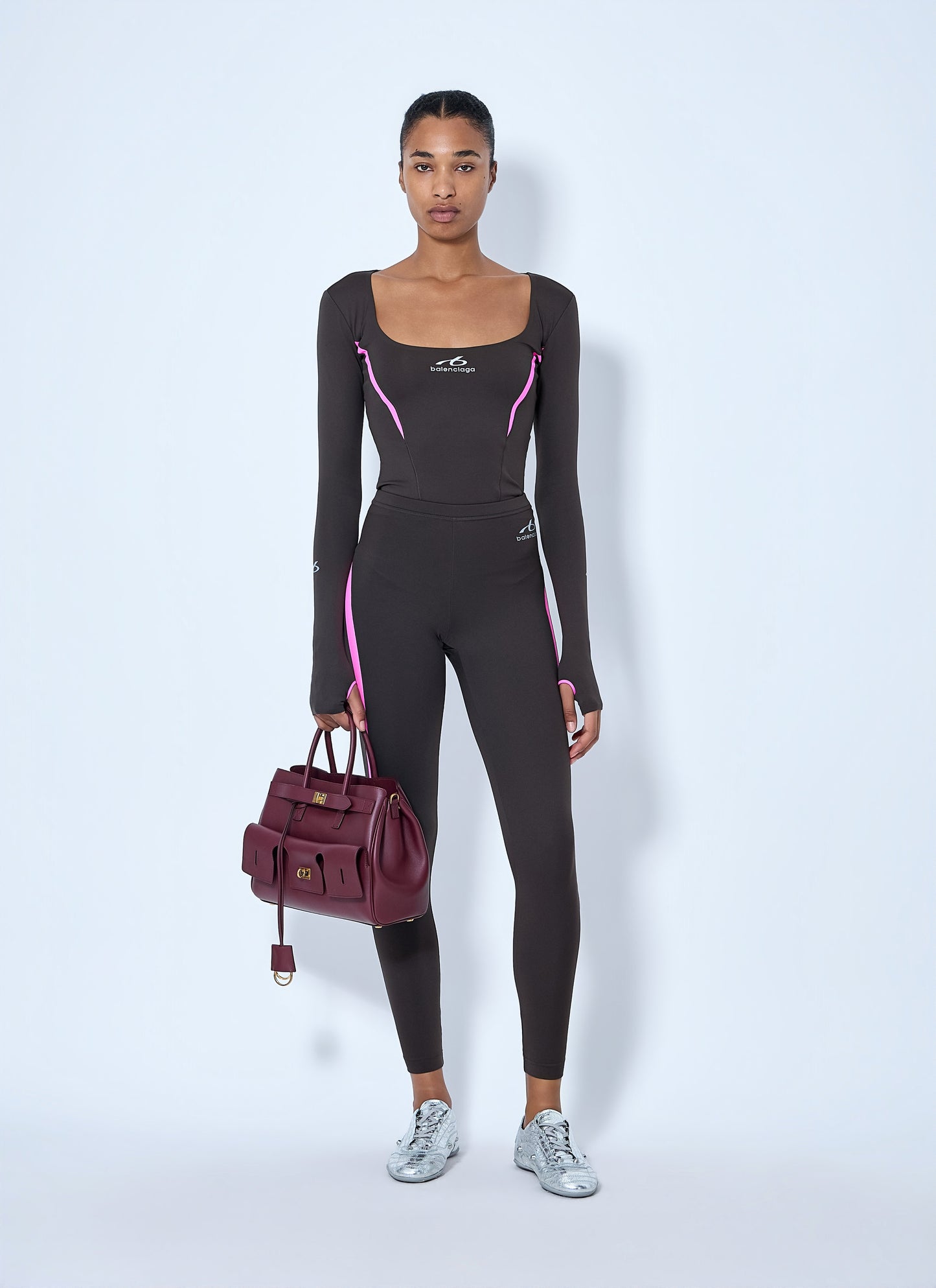 Balenciaga Women Long Sleeve Fitted Top BALENCIAGA