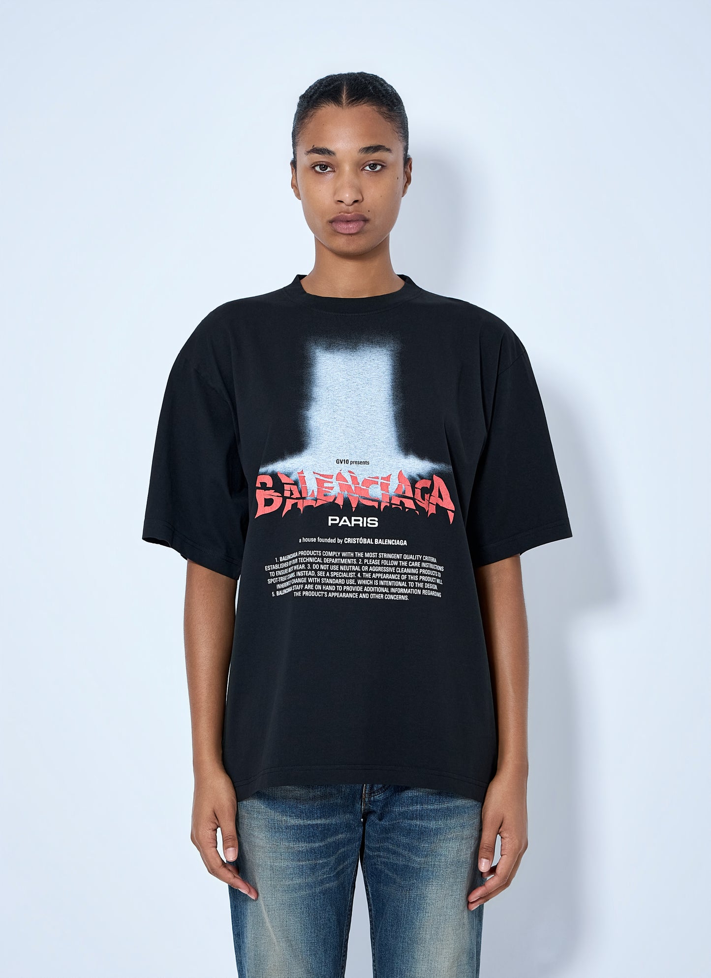 Balenciaga Women The Door Oversized T-Shirt BALENCIAGA