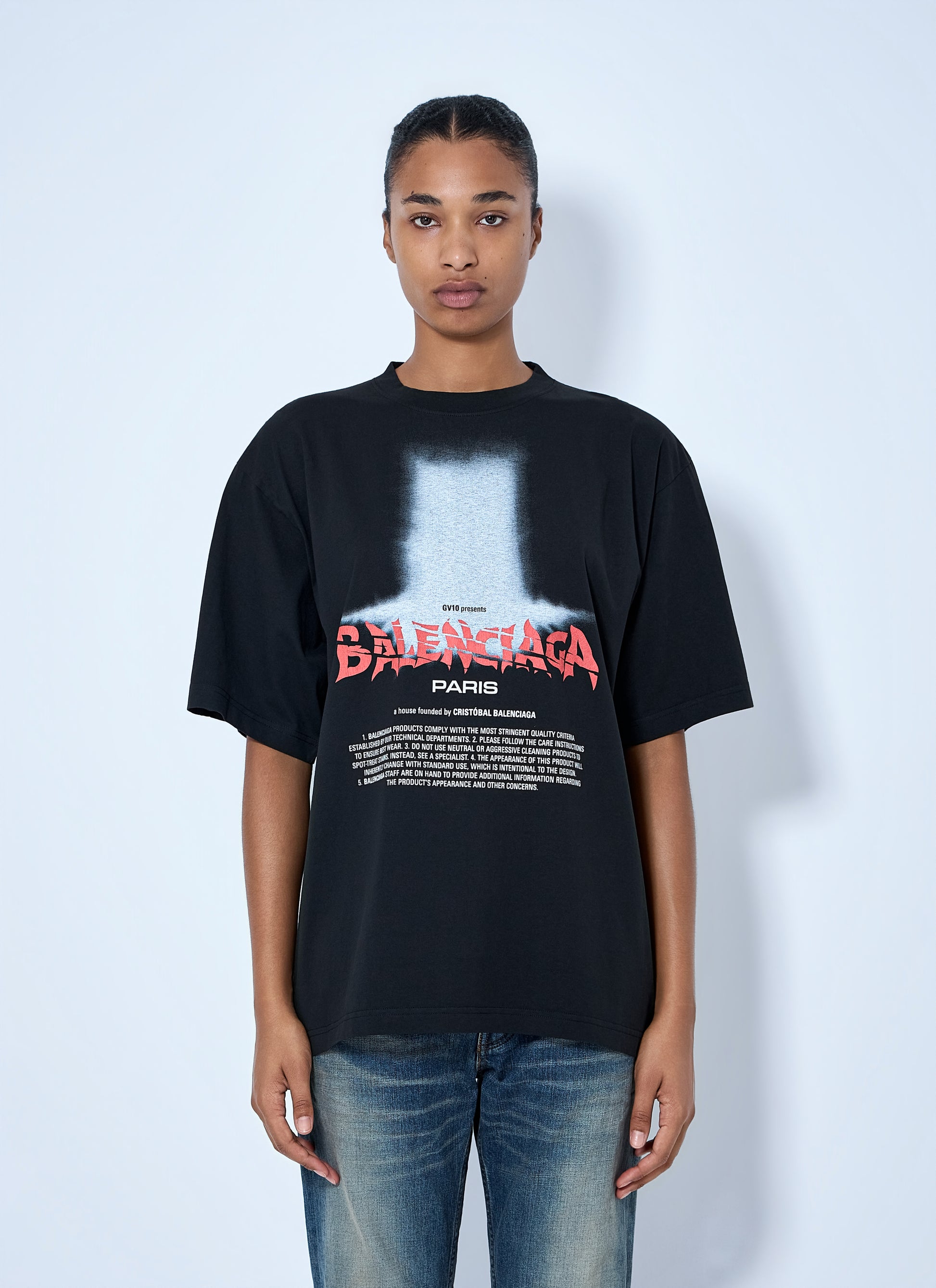 Balenciaga Women The Door Oversized T-Shirt BALENCIAGA
