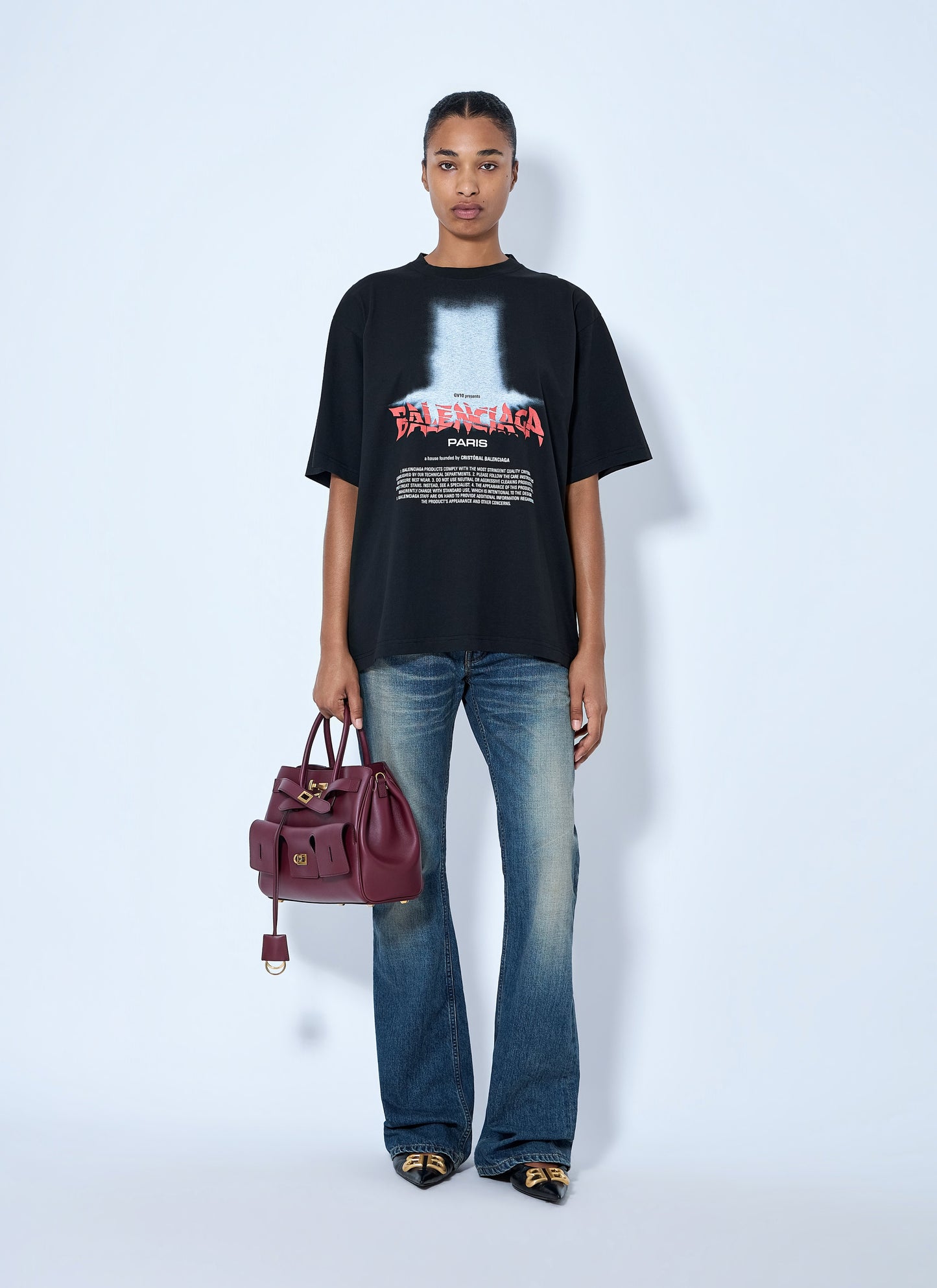 Balenciaga Women The Door Oversized T-Shirt BALENCIAGA