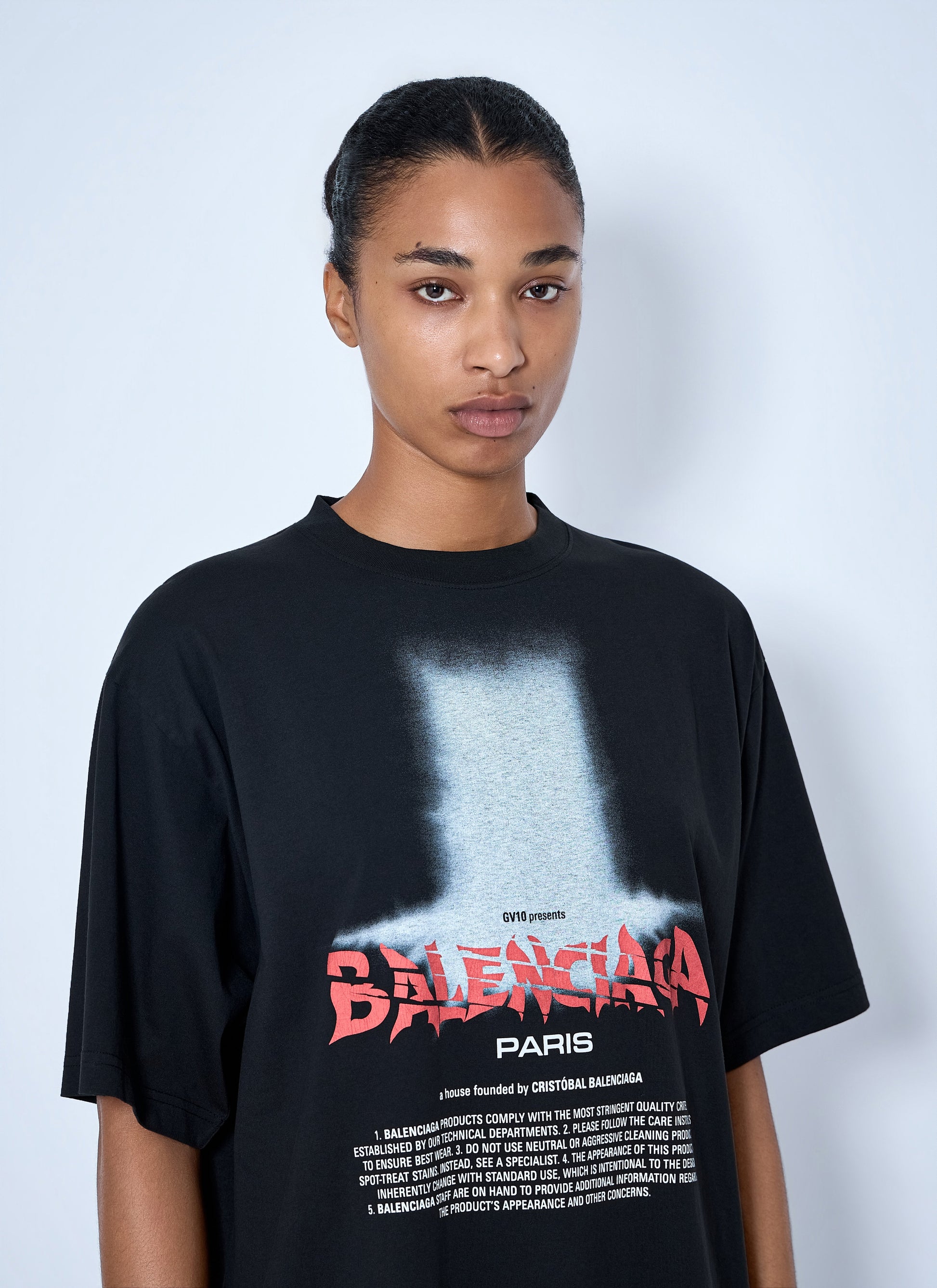 Balenciaga Women The Door Oversized T-Shirt BALENCIAGA