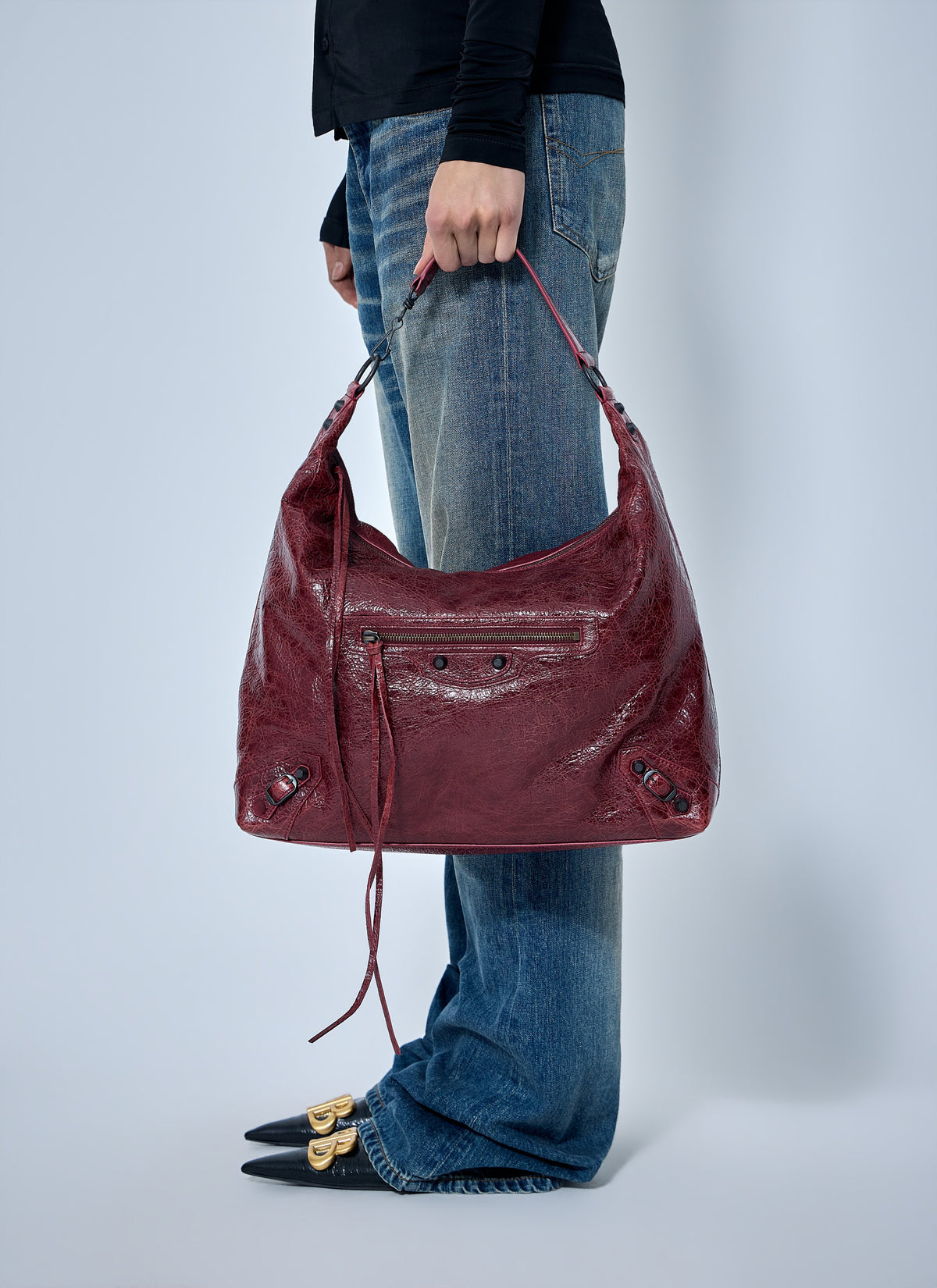 Balenciaga Women Le City Hobo Shoulder Bag Medium BALENCIAGA