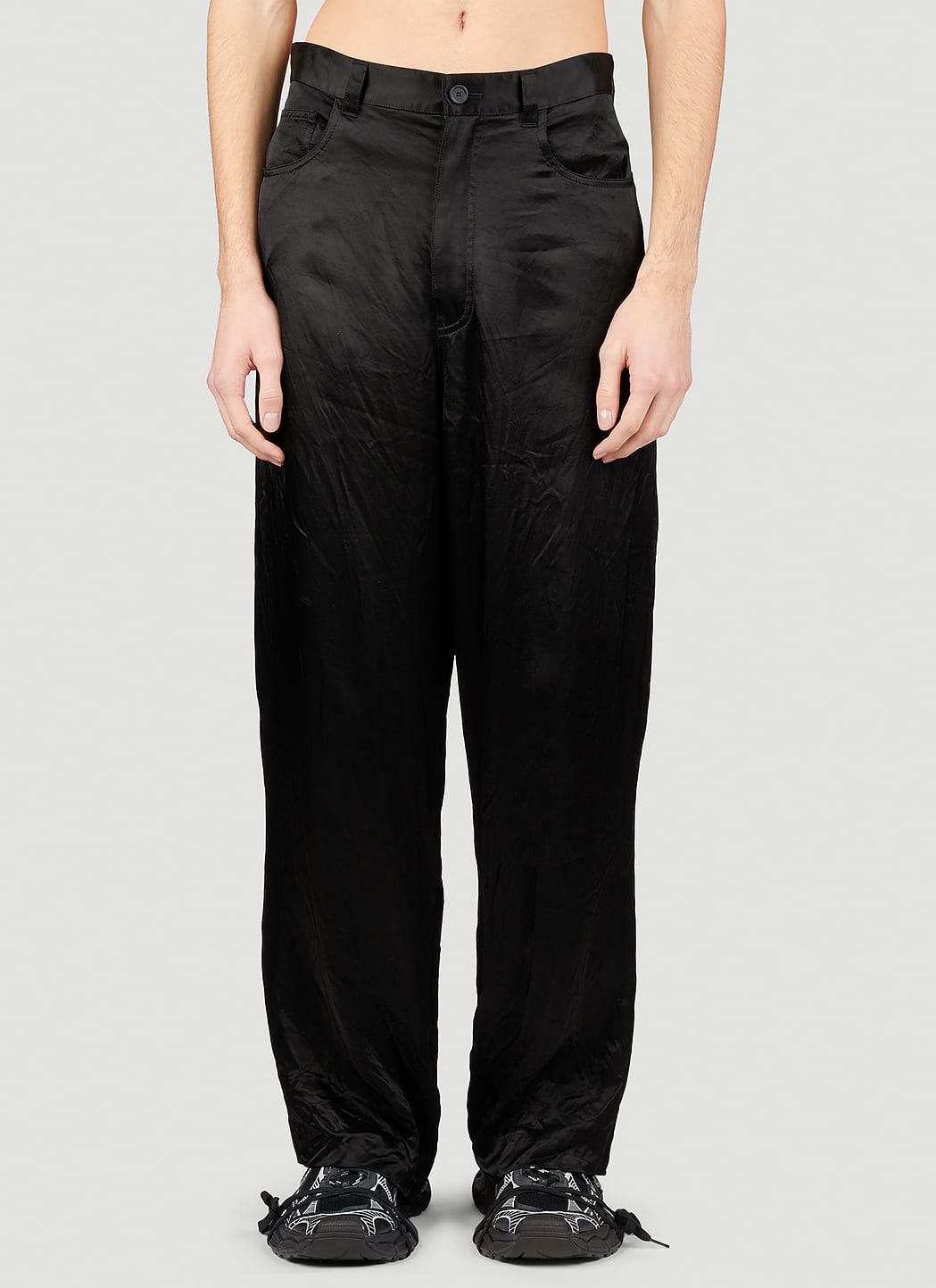 Balenciaga Men Five Pocket Satin Pants BALENCIAGA