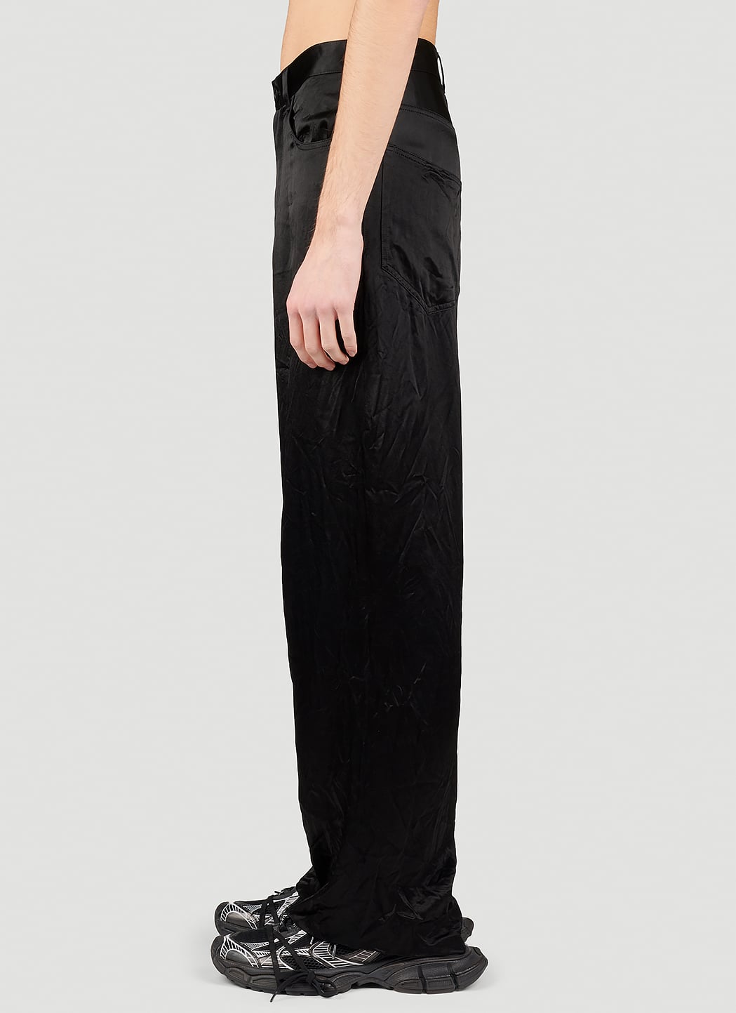Balenciaga Men Five Pocket Satin Pants BALENCIAGA