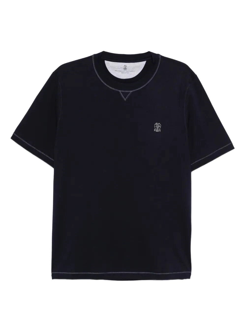 Brunello Cucinelli Men Crew-Neck T-Shirt With Logo BRUNELLO CUCINELLI