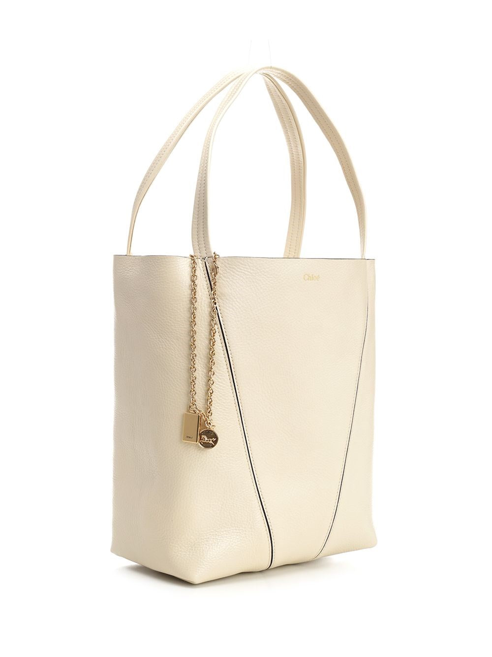 Chloe' Women Chloé Spin Large Hammered Leather Tote Bag CHLOE