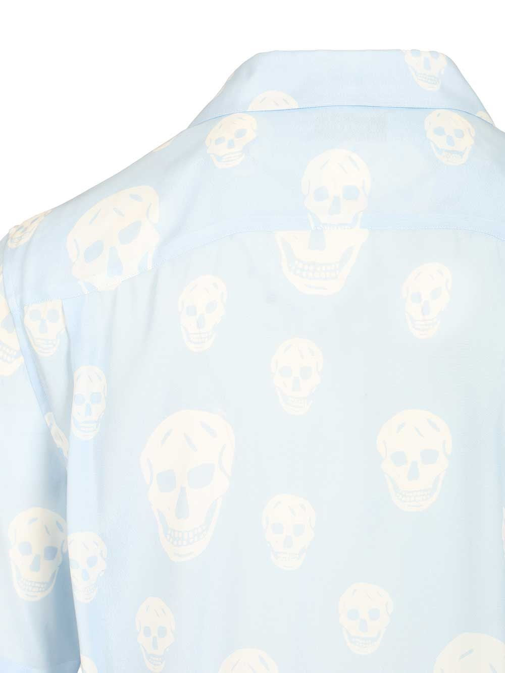 Mcqueen Men Printed Crepe De Chine Shirt ALEXANDER MCQUEEN