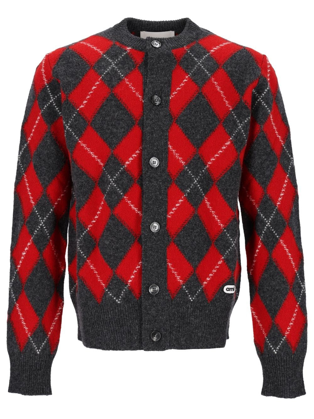 Ami Men Argyle Pattern Cardigan AMI PARIS