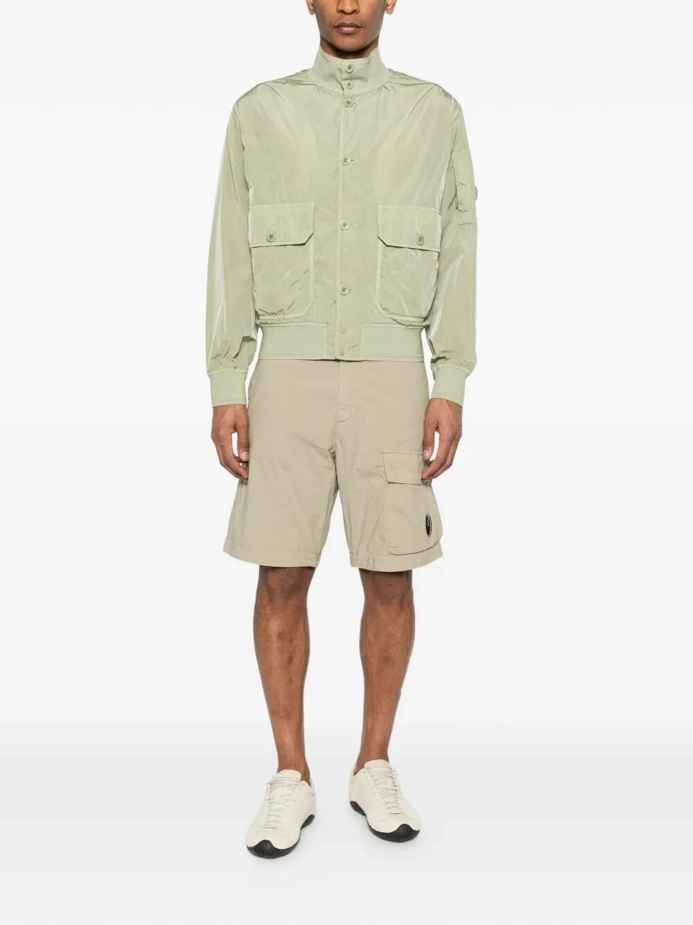 C.P. Company Men `Chrome-R` Button Bomber Jacket C.P. COMPANY