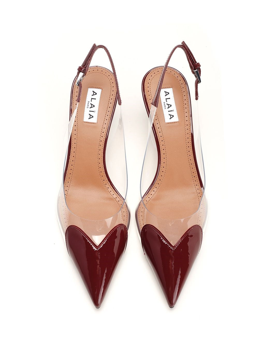 Alaïa Women Le Cœur Patent Leather Slingback ALAIA
