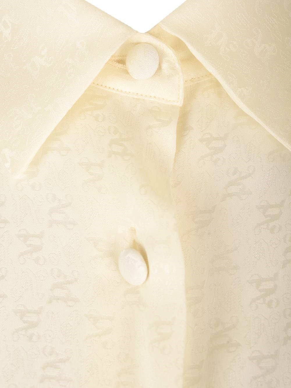 Palm Angels Women Silk Shirt With Monogram PALM ANGELS