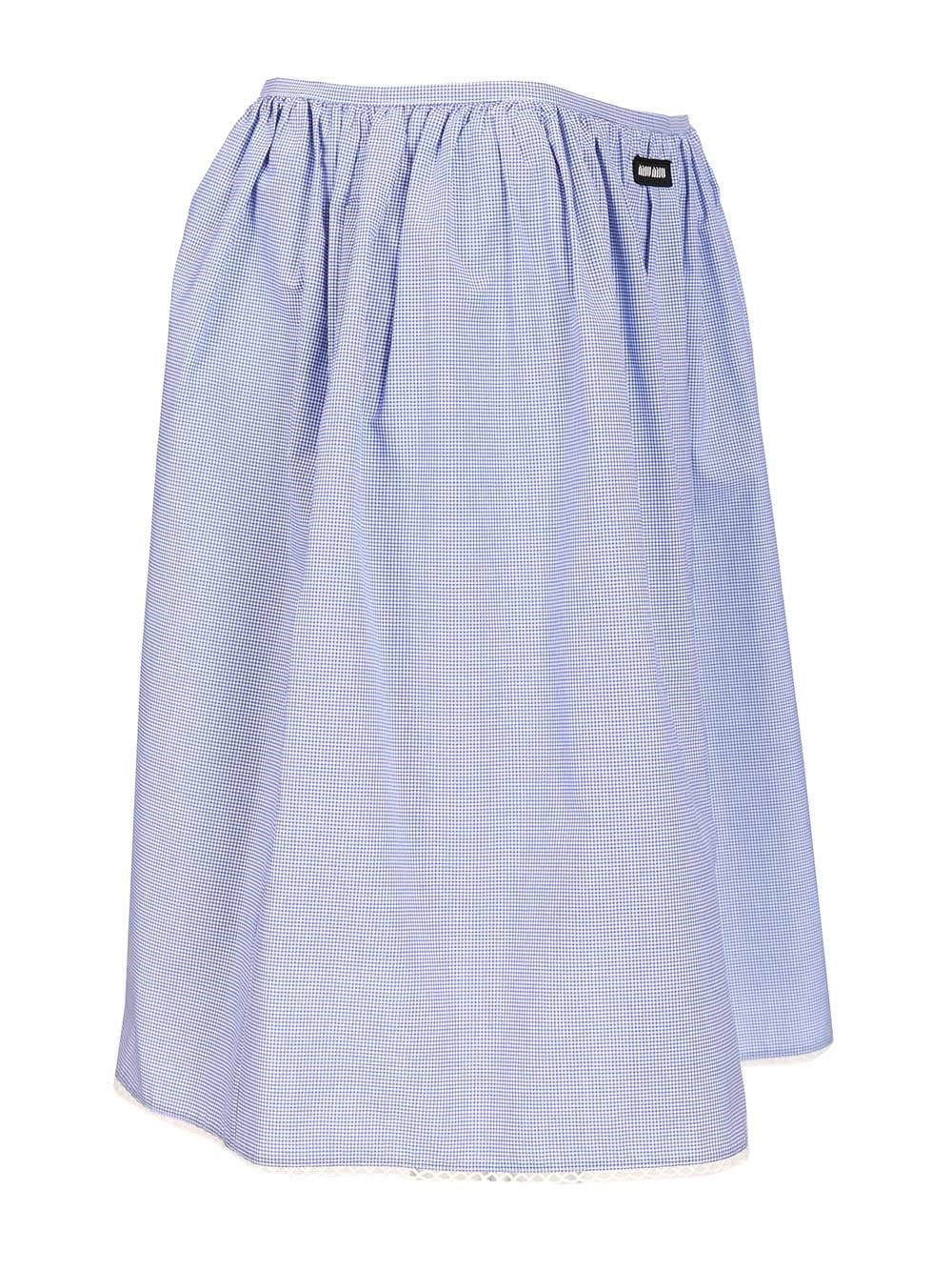 Miu Miu Women Gingham Skirt MIU MIU