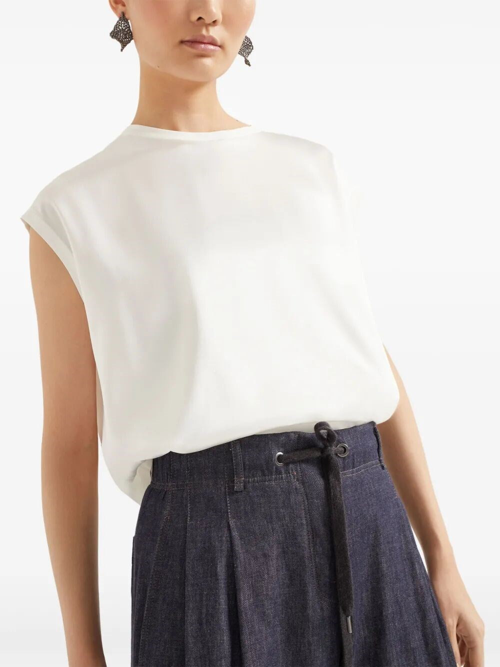 Brunello Cucinelli Women Silk Top BRUNELLO CUCINELLI