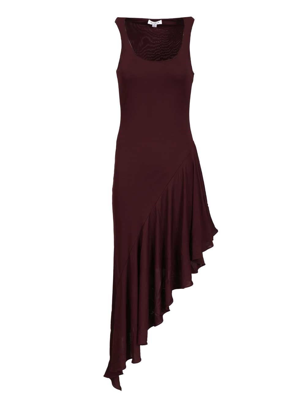 Alaïa Women Asymmetrical Dress In Flowing Jersey ALAIA