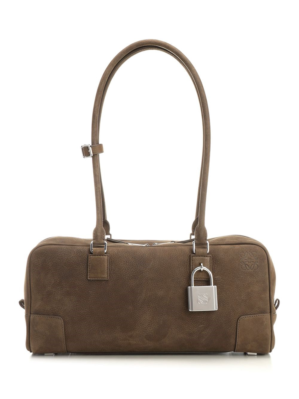Loewe Women Amazona 31 Cropped Bag In Garnet Nubuck LOEWE