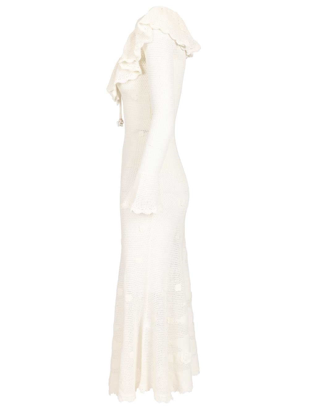 Self-Portrait Women White Midi Dress SELF-PORTRAIT