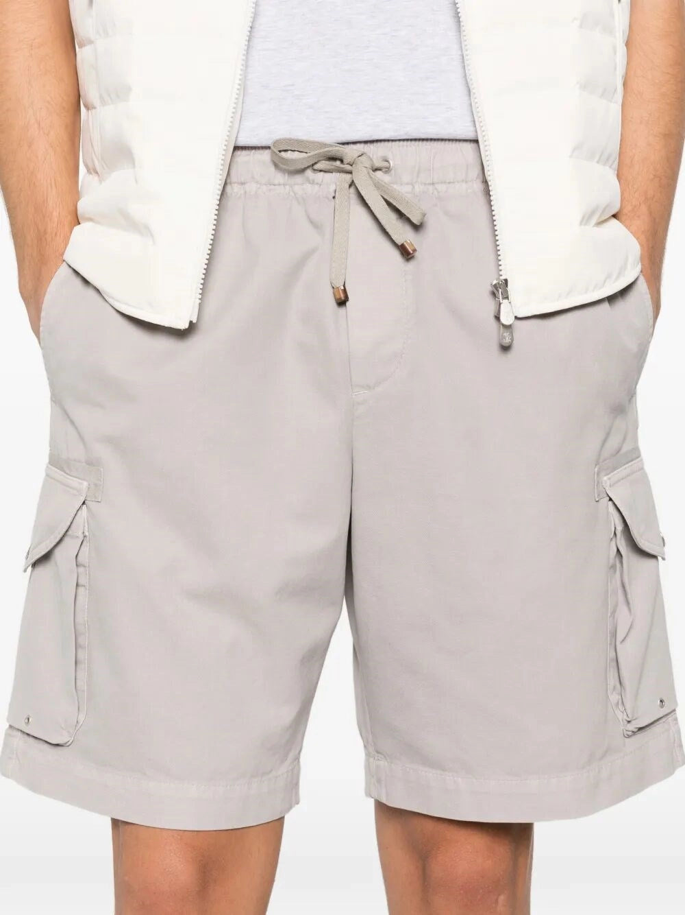 Brunello Cucinelli Men Gabardine Bermuda BRUNELLO CUCINELLI