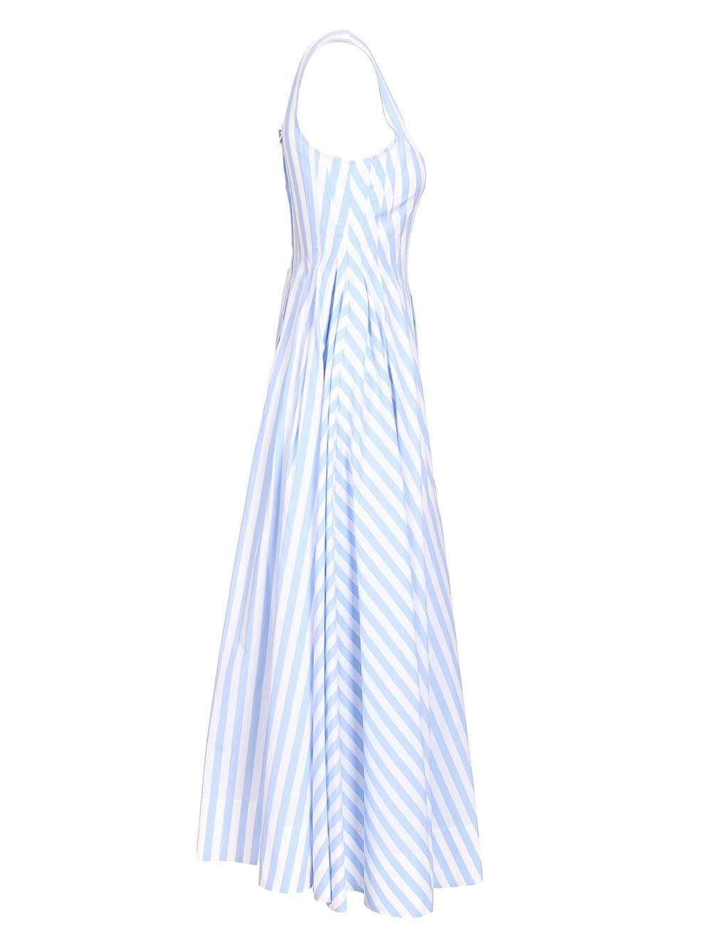 Sportmax Women Long Dress In Pure Cotton Poplin SPORTMAX