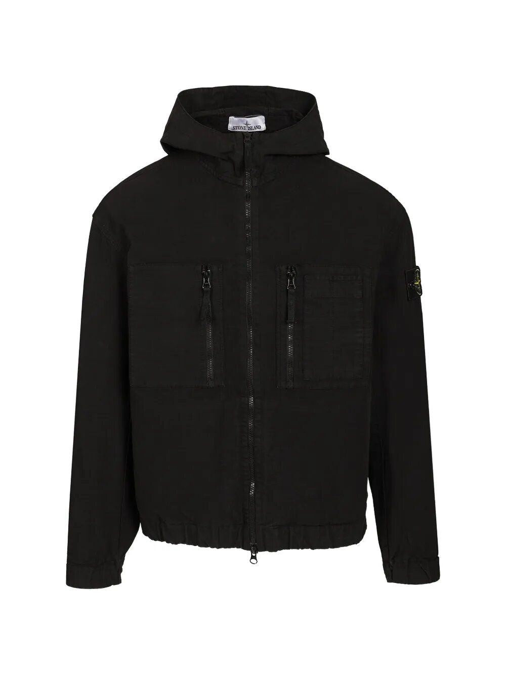 Stone Island Men Organic Cotton Ripstop Hooded Overshirt