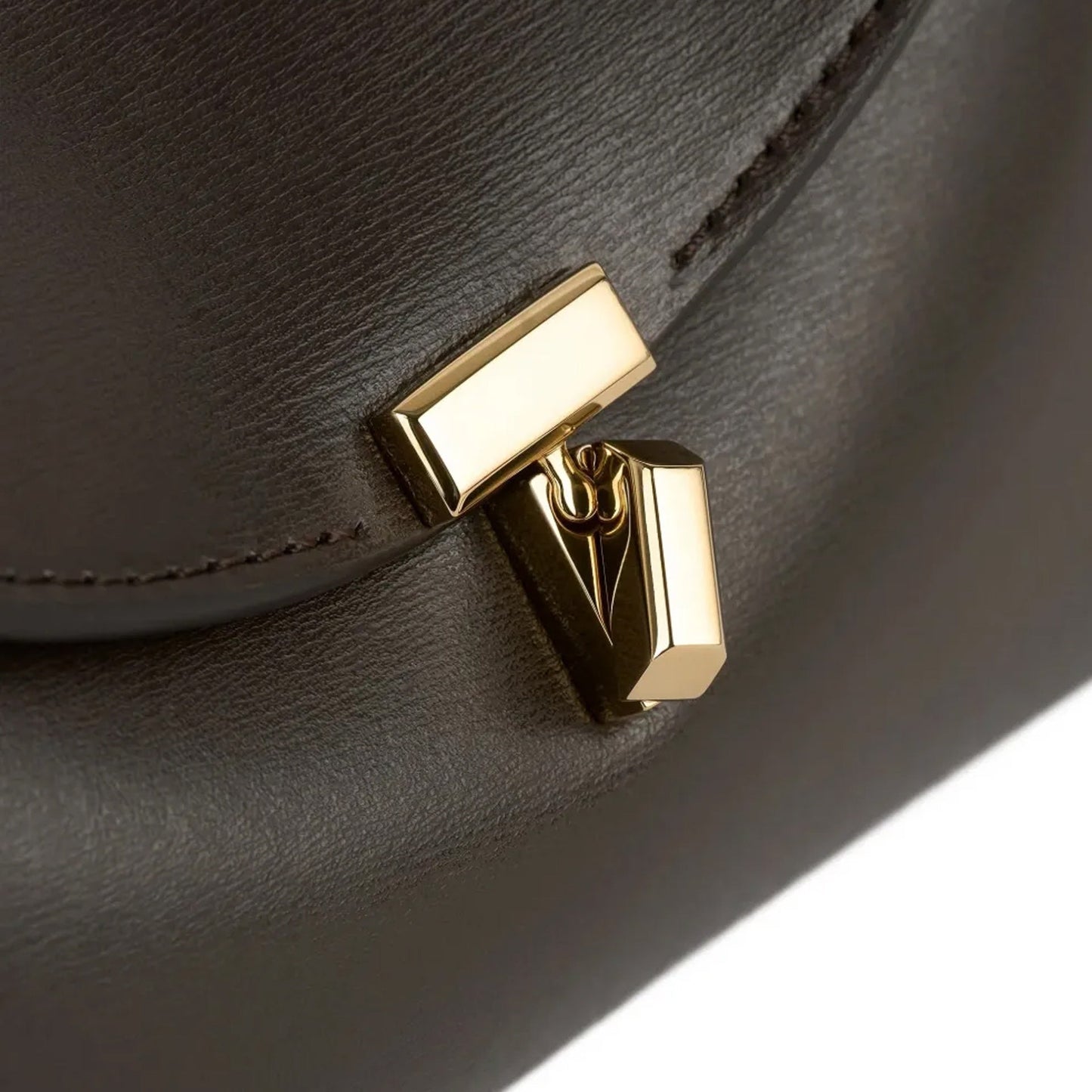 Toteme T-Lock Leather Clutch Bag Women TOTEME