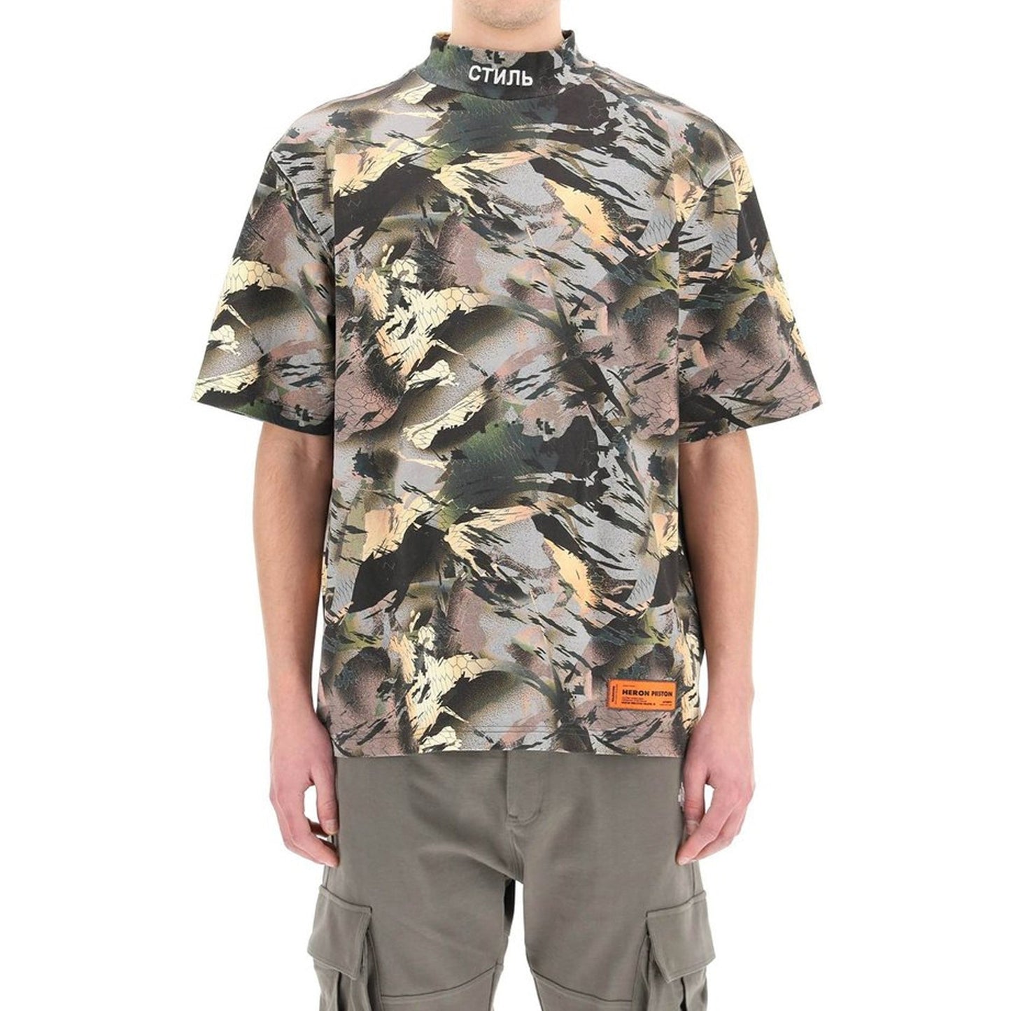 Heron Preston Camouflage Print T-Shirt Men HERON PRESTON