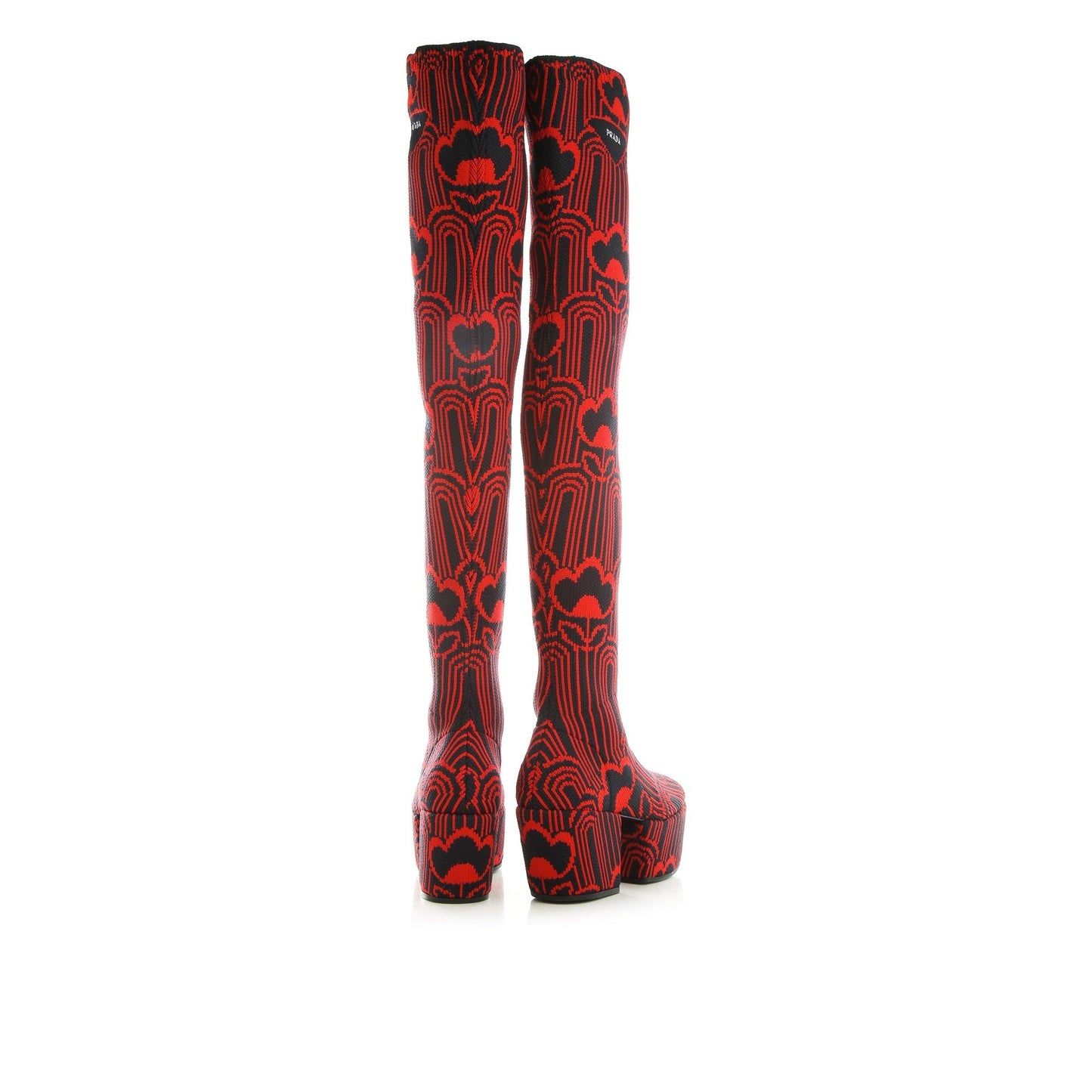 Prada Jaquard Embroidered Boots Women PRADA