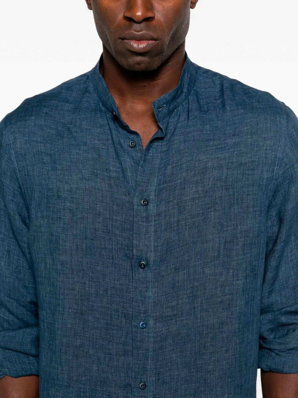 Brunello Cucinelli Men Mandarin Collar Shirt BRUNELLO CUCINELLI