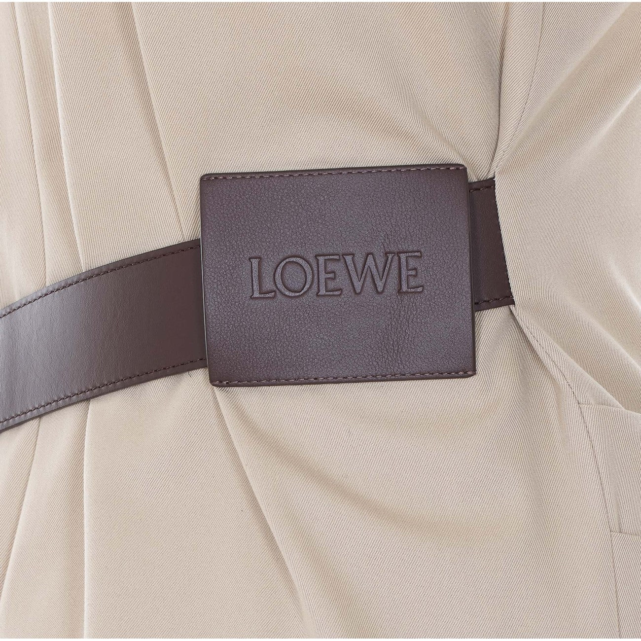 Loewe Women Belted Silk And Cotton Dress LOEWE