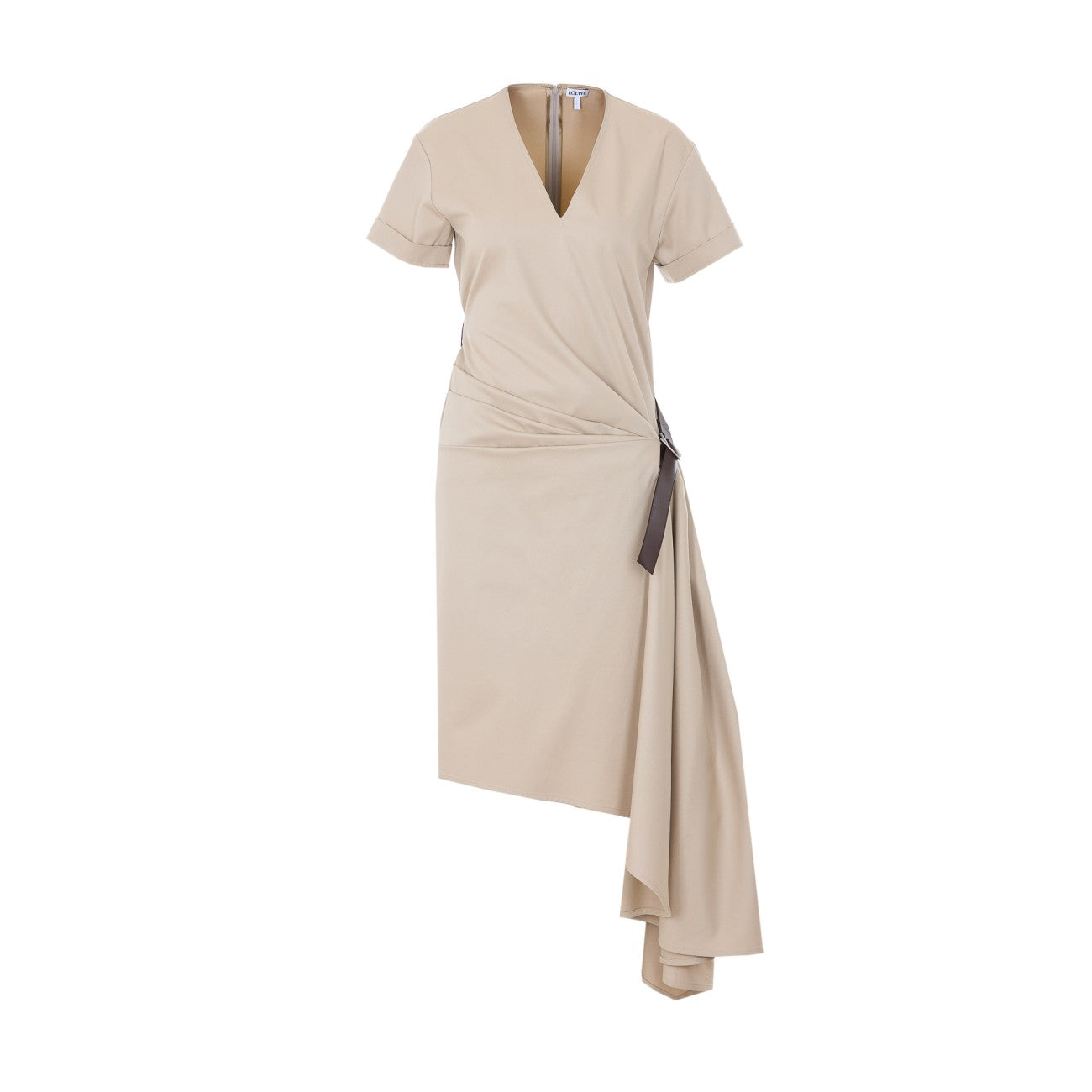 Loewe Women Belted Silk And Cotton Dress LOEWE