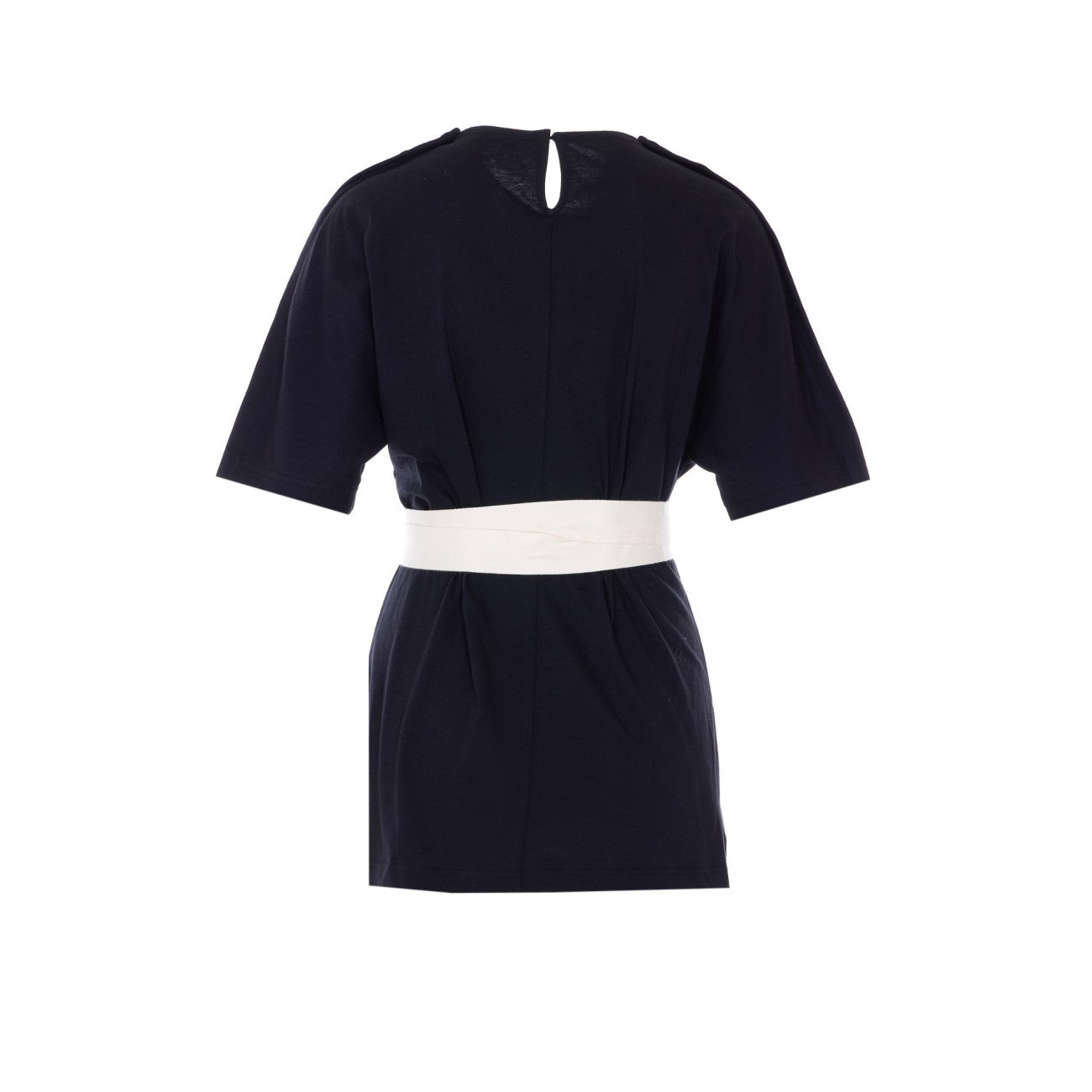 Lanvin Women Belted Tshirt In Cotton And Silk LANVIN