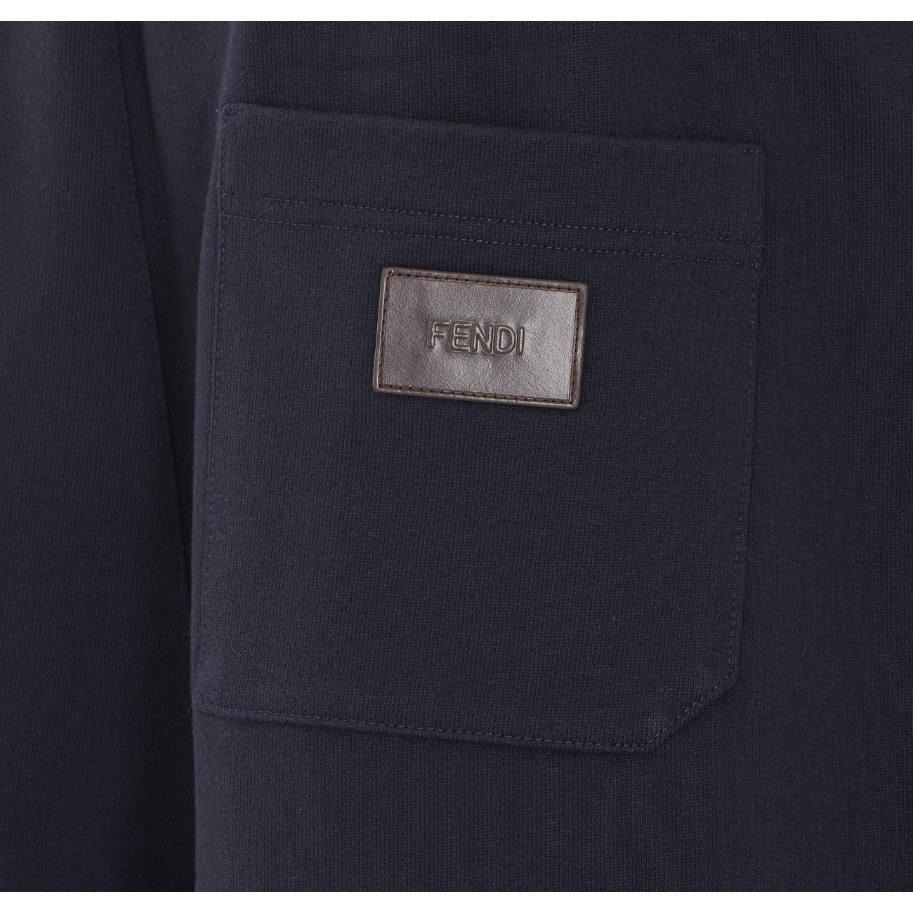 Fendi Men Bermuda With Fendi Patch And Selleria Stitching FENDI