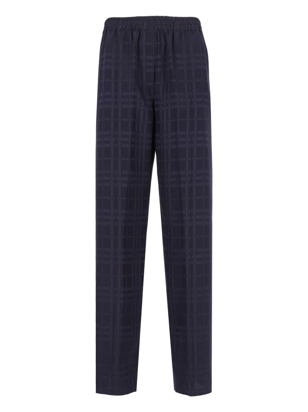Burberry Women Checked Silk Trousers BURBERRY