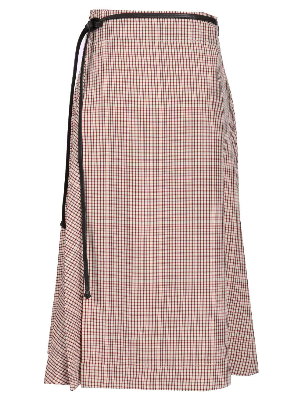 Bottega Veneta Women Checked Midi Skirt BOTTEGA VENETA