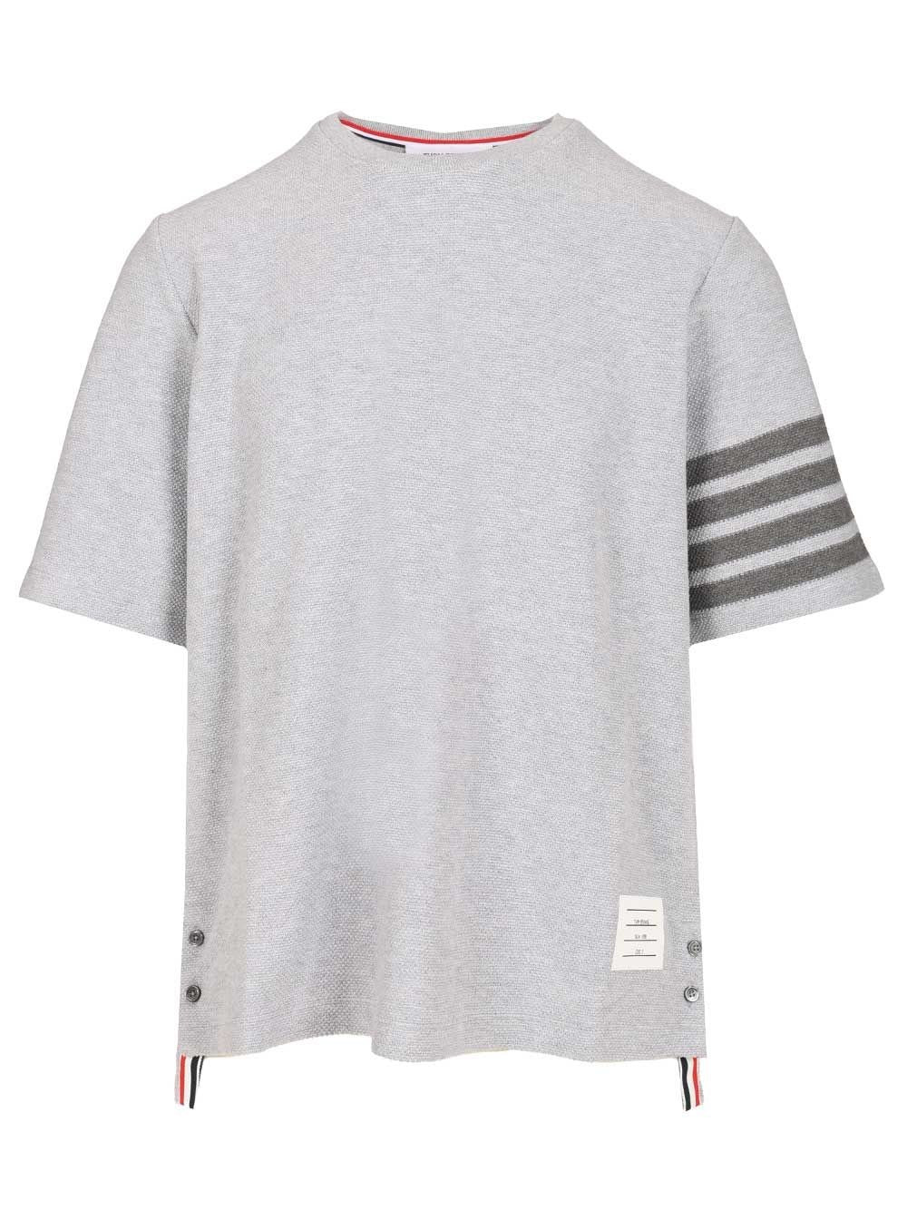 Thom Browne Men Short-Sleeved Cotton T-Shirt THOM BROWNE