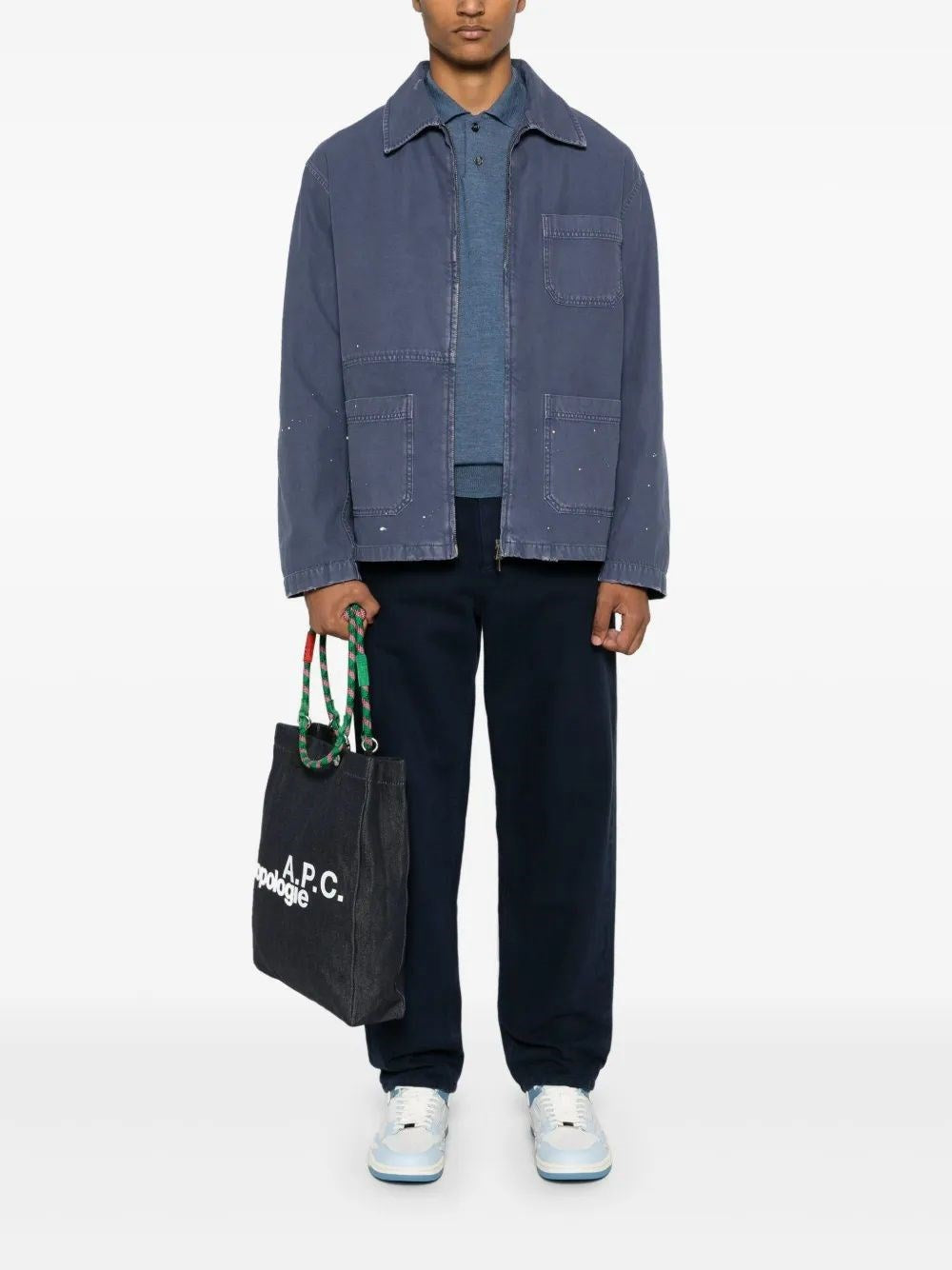 A.P.C. Men Denim Jacket With A Worn Effect