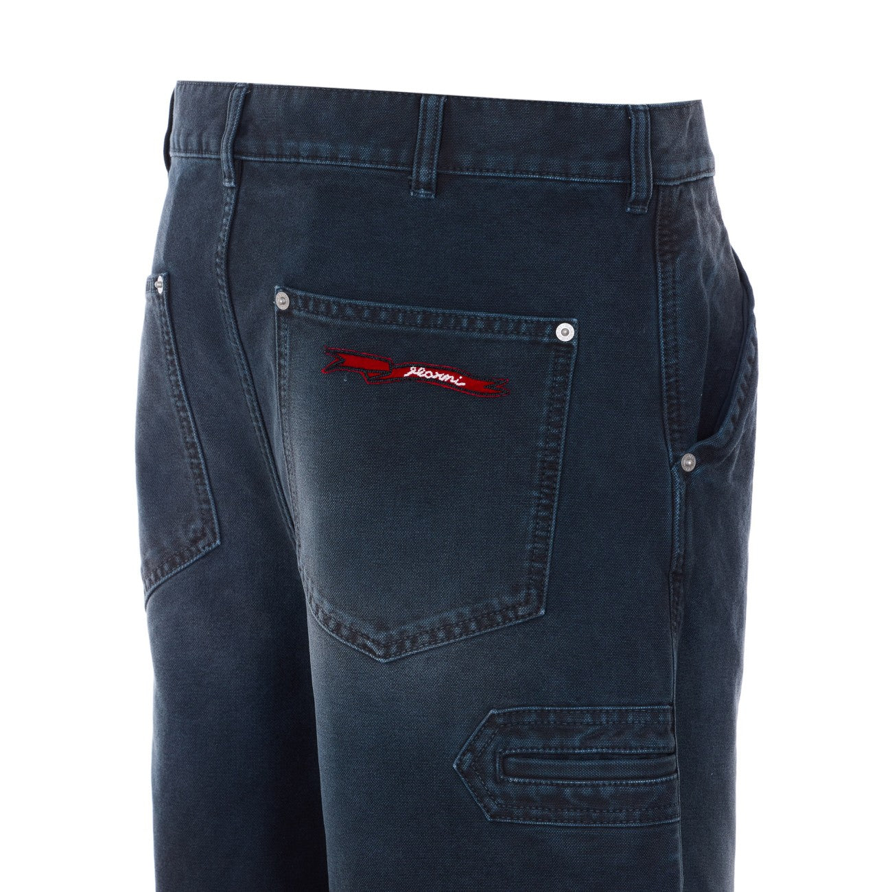 Marni Men Black Canvas Trousers With Marni Application MARNI