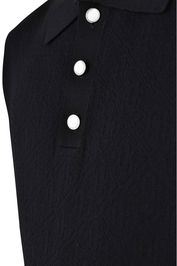Casablanca Men Pointelle Monogram Polo CASABLANCA