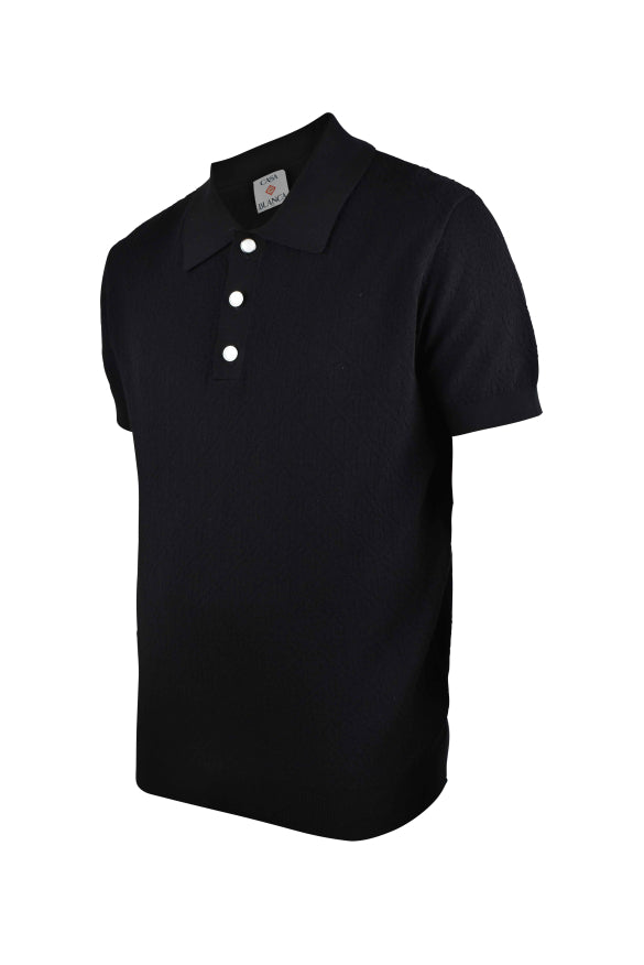 Casablanca Men Pointelle Monogram Polo CASABLANCA