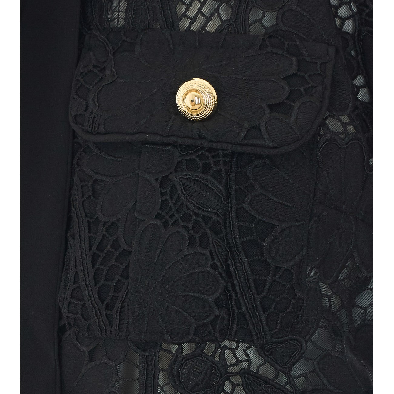 Self Portrait Women Black Lace Tie Neck Top SELF-PORTRAIT