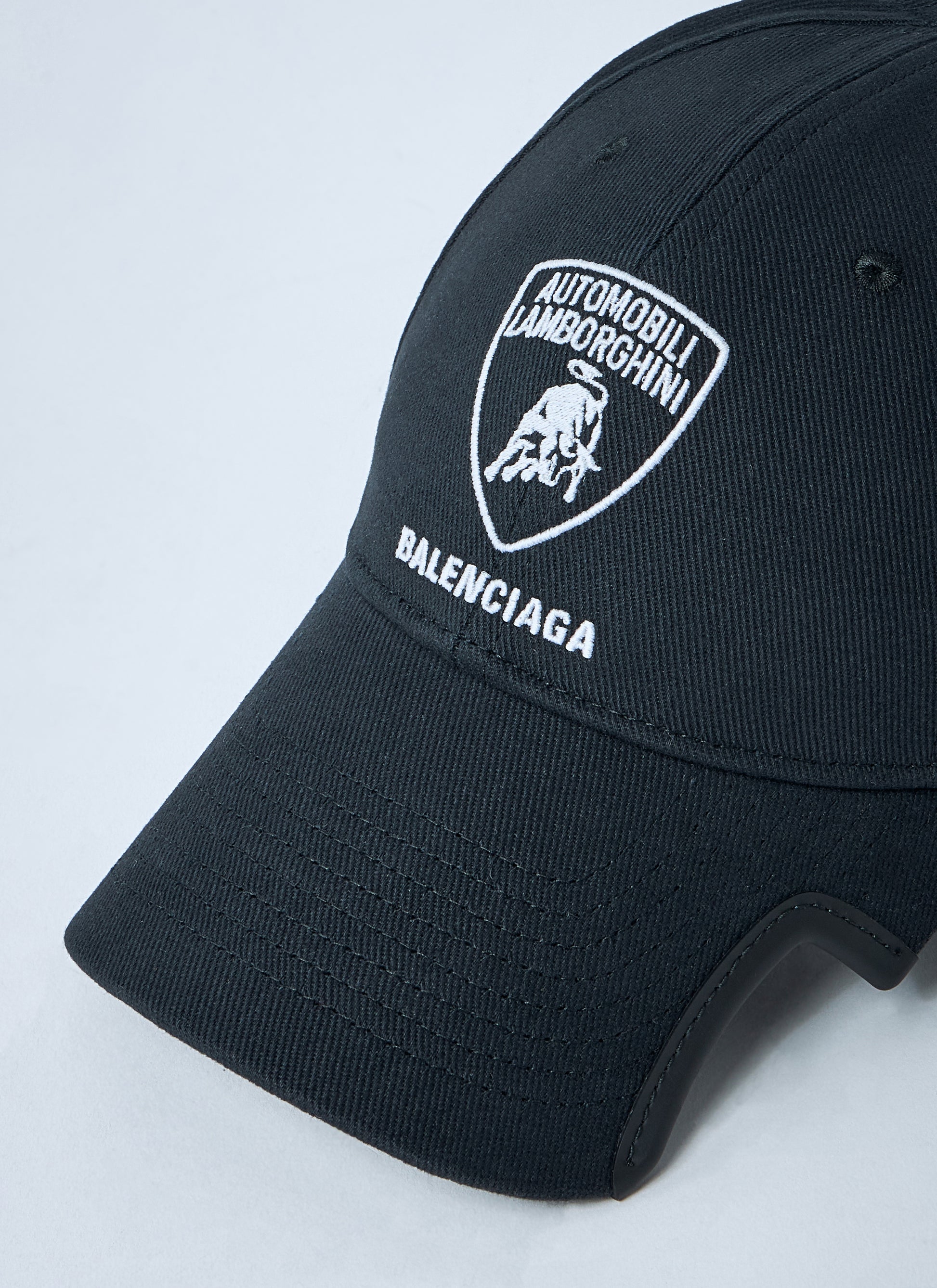 Balenciaga X Lamborghini Men Logo Motif Baseball Cap Balenciaga x Lamborghini