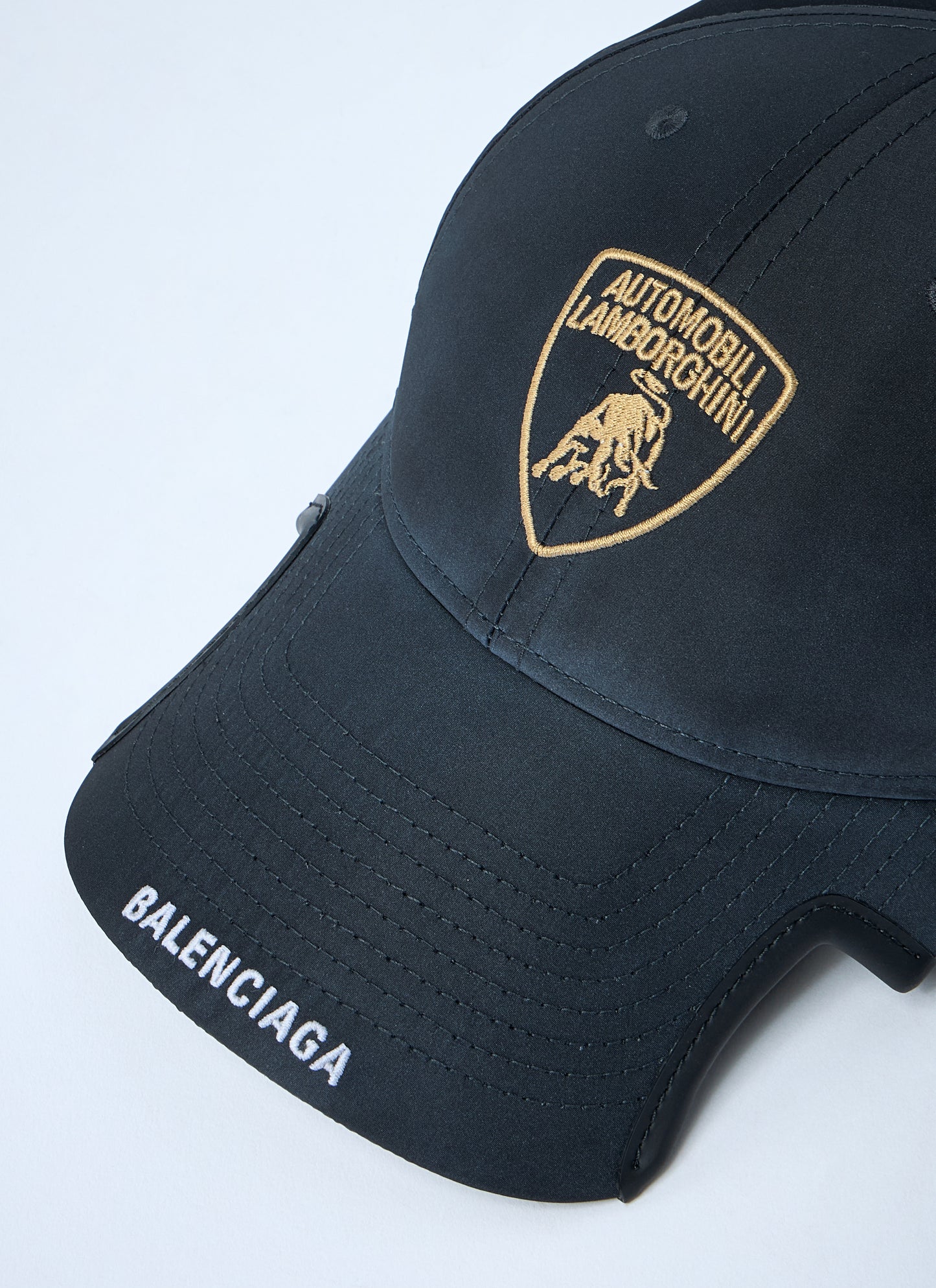 Balenciaga X Lamborghini Men Logo Motif Baseball Cap Balenciaga x Lamborghini