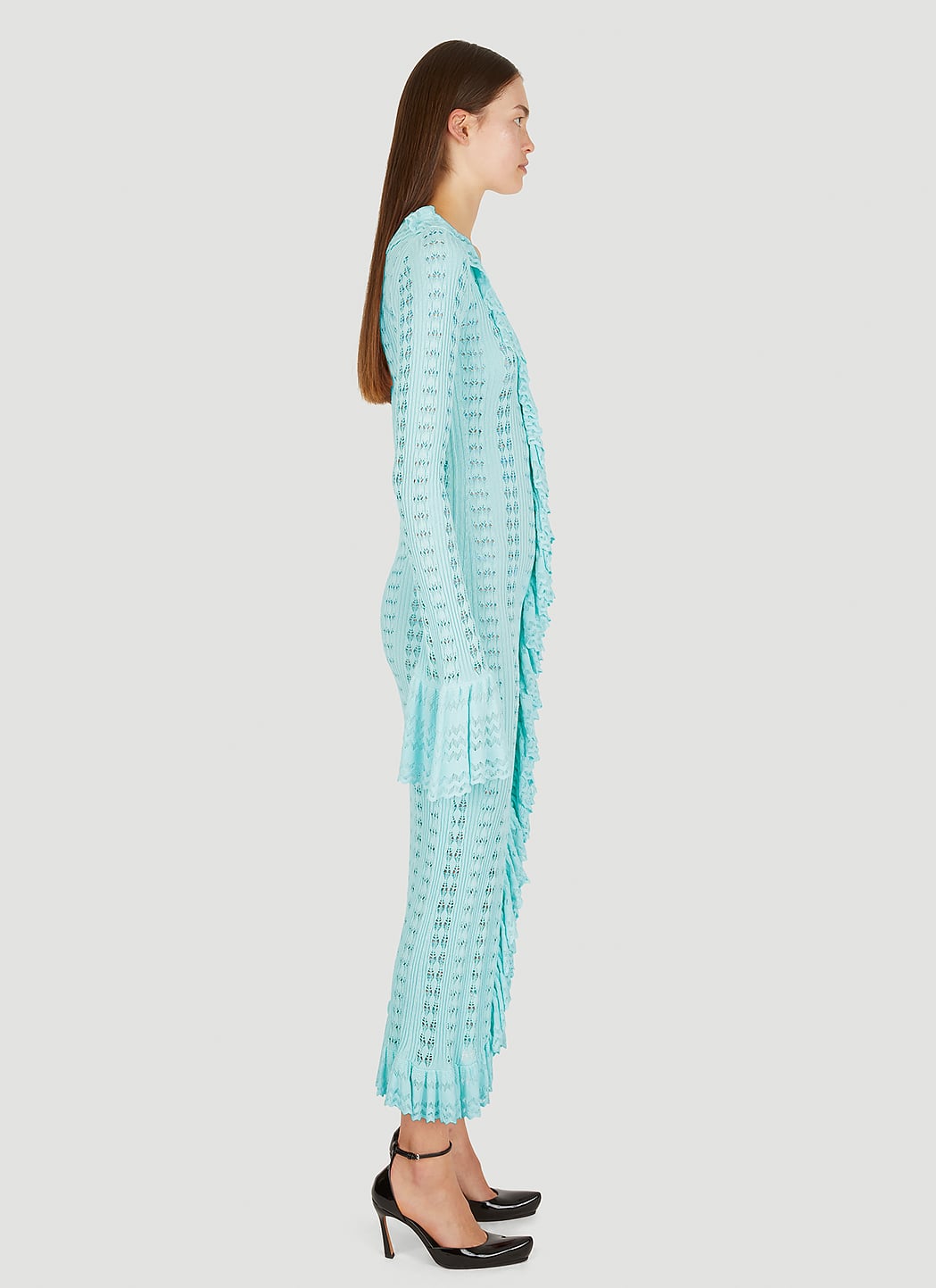Blumarine Women Pointelle Knit Frilled Dress