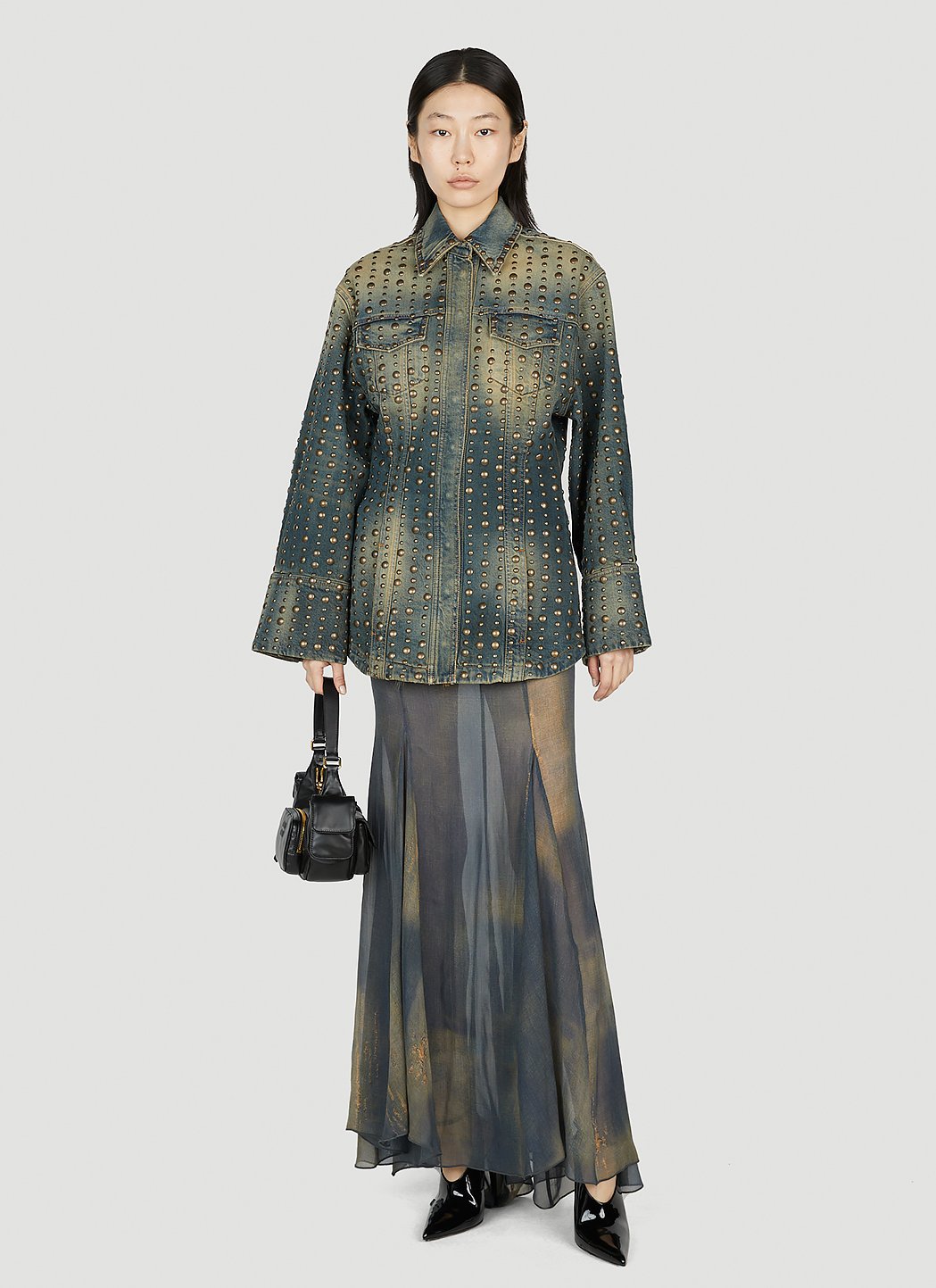 Blumarine Women Studded Denim Jacket Blumarine